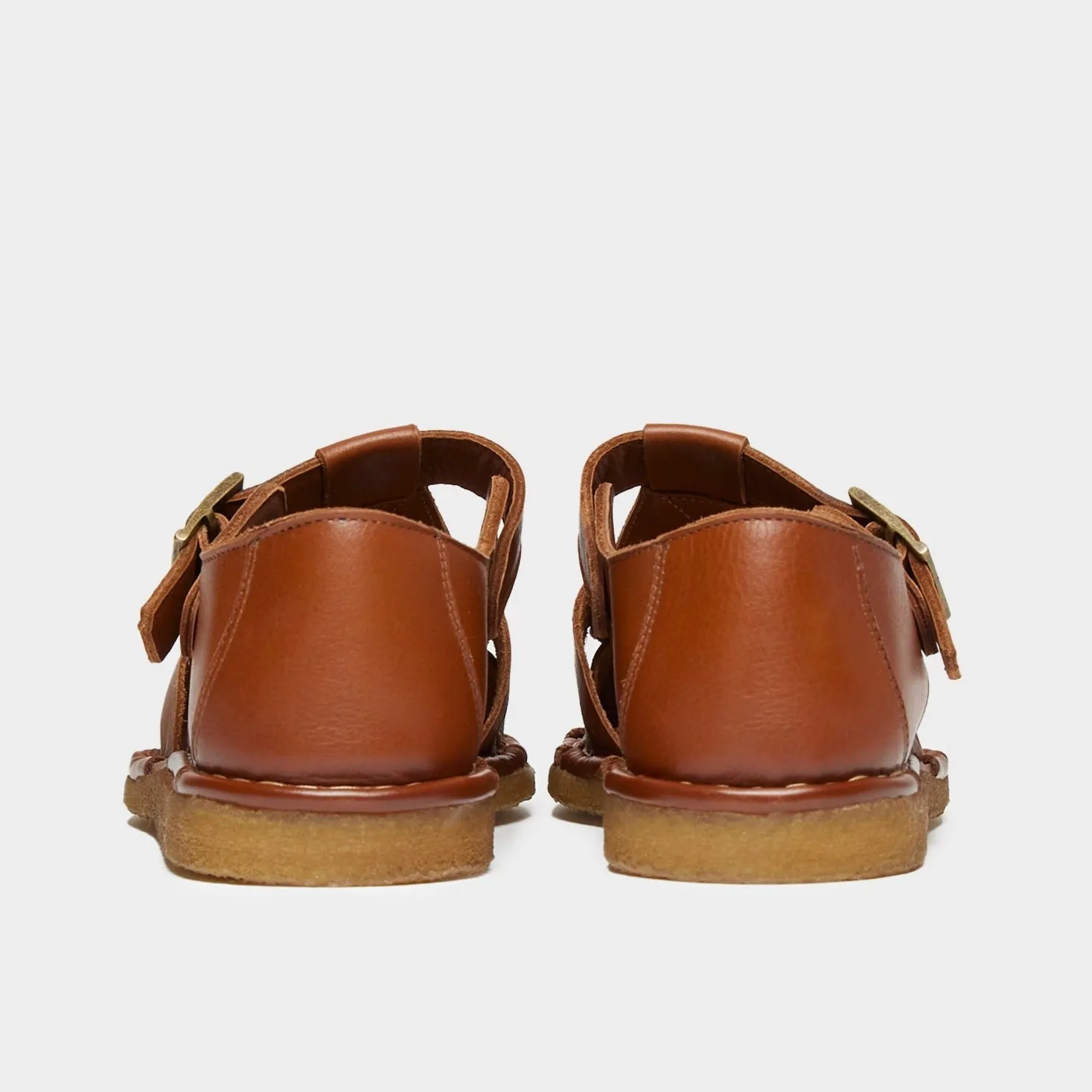 Todd Snyder x Gardenheir Leather Fisherman Sandals in Cognac sold by Gardenheir product image thumbnail 5