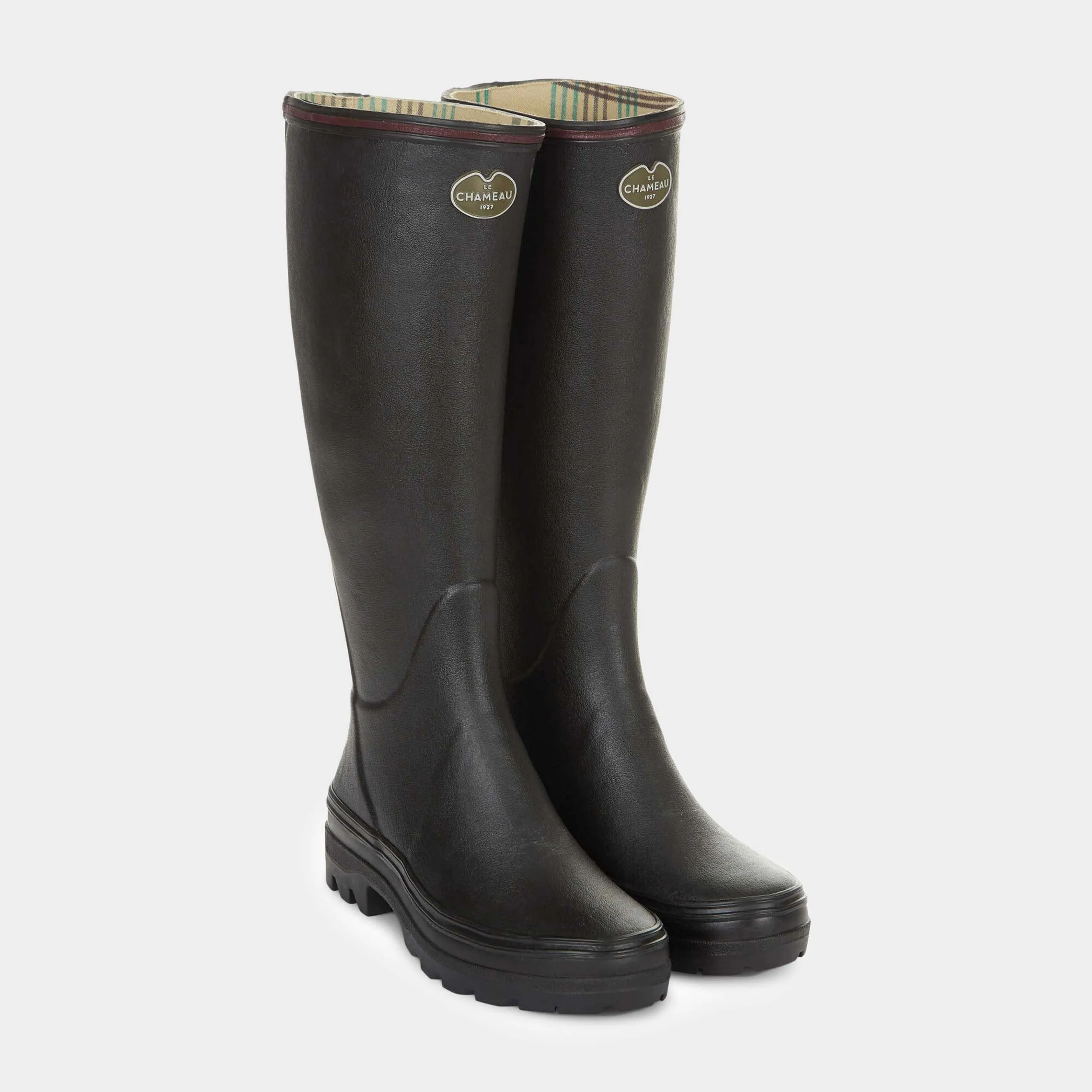 Le Chameau WOMEN'S Giverny Jersey Lined Boot in Noir sold by Gardenheir