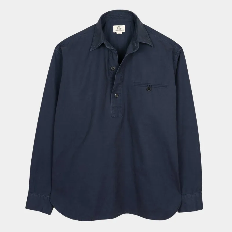 Washed Cotton Gardening Smock No. 2 in Navy sold by Gardenheir