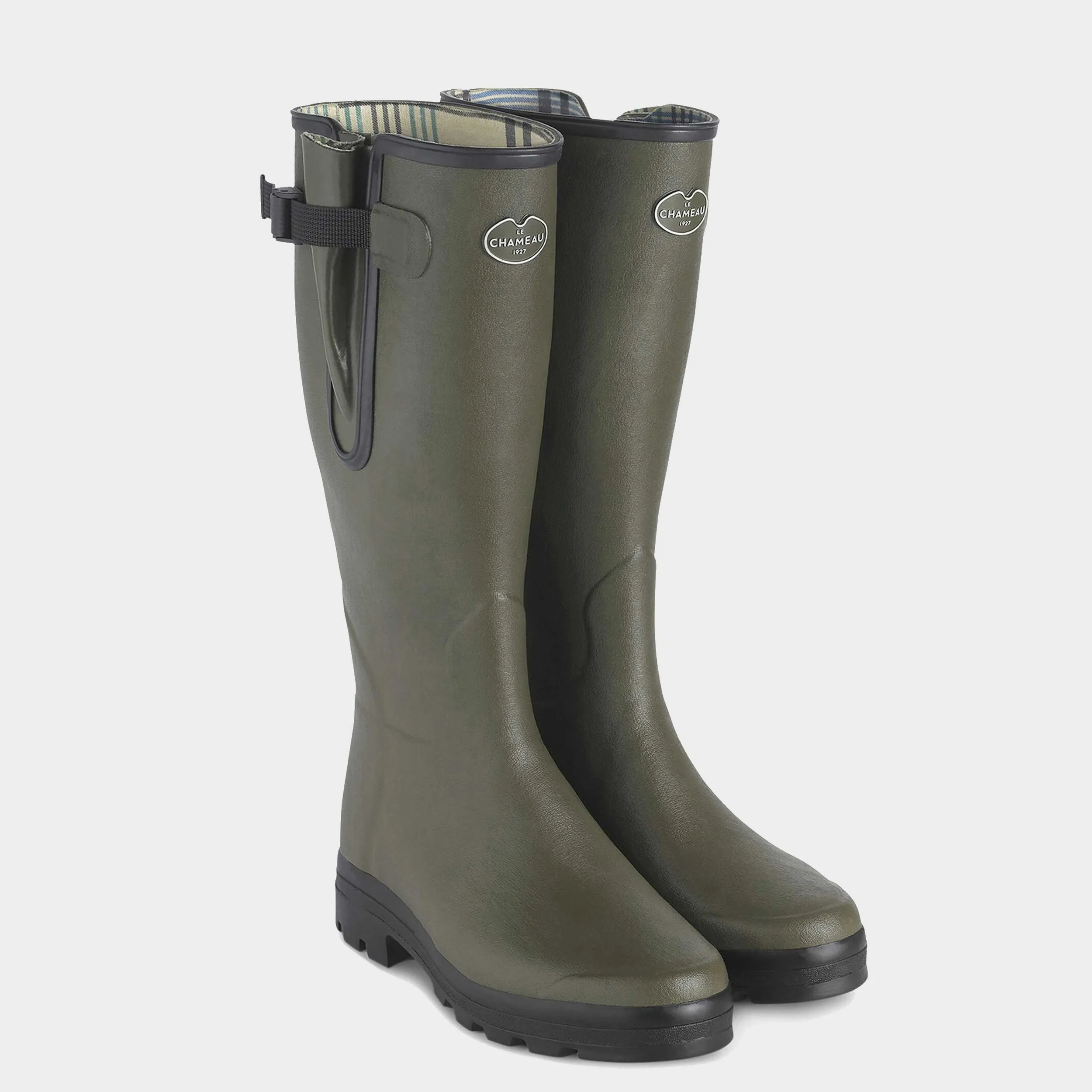 Le Chameau MEN'S VIERZON Jersey LINED BOOT in Vert Chameau sold by Gardenheir