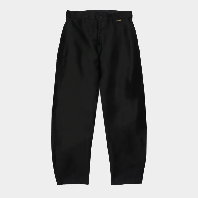 Le Laboureur French Cotton Moleskin Classic Farm Pant in Black sold by Gardenheir