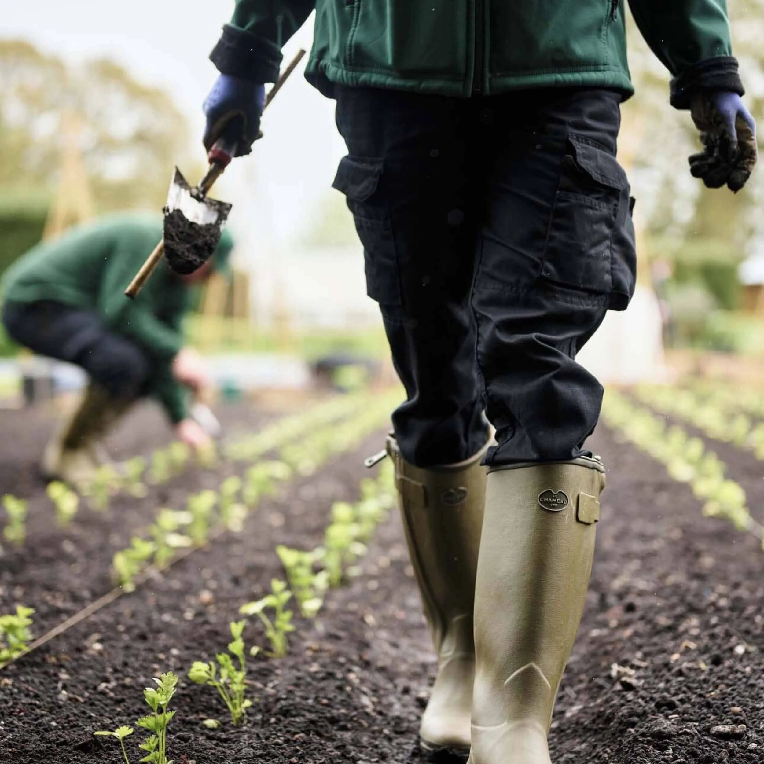 Le Chameau Mens CHASSEUR LEATHER LINED BOOT in Vert Vierzon sold by Gardenheir product image thumbnail 5