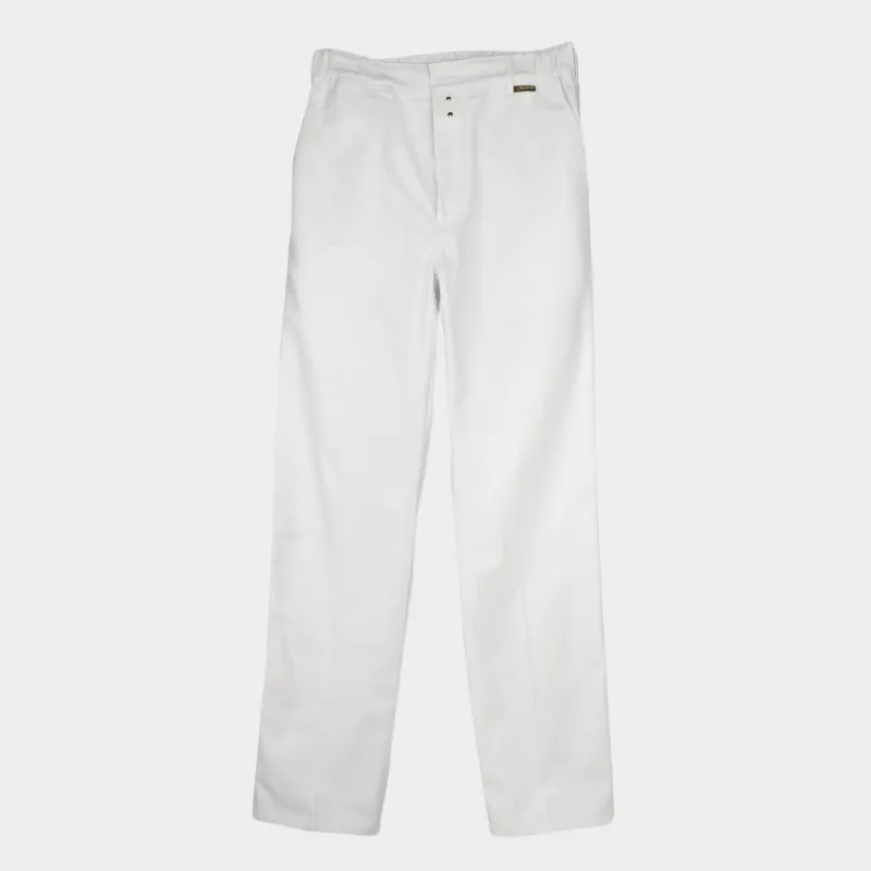 Le Laboureur French Cotton Work Pant in White sold by Gardenheir