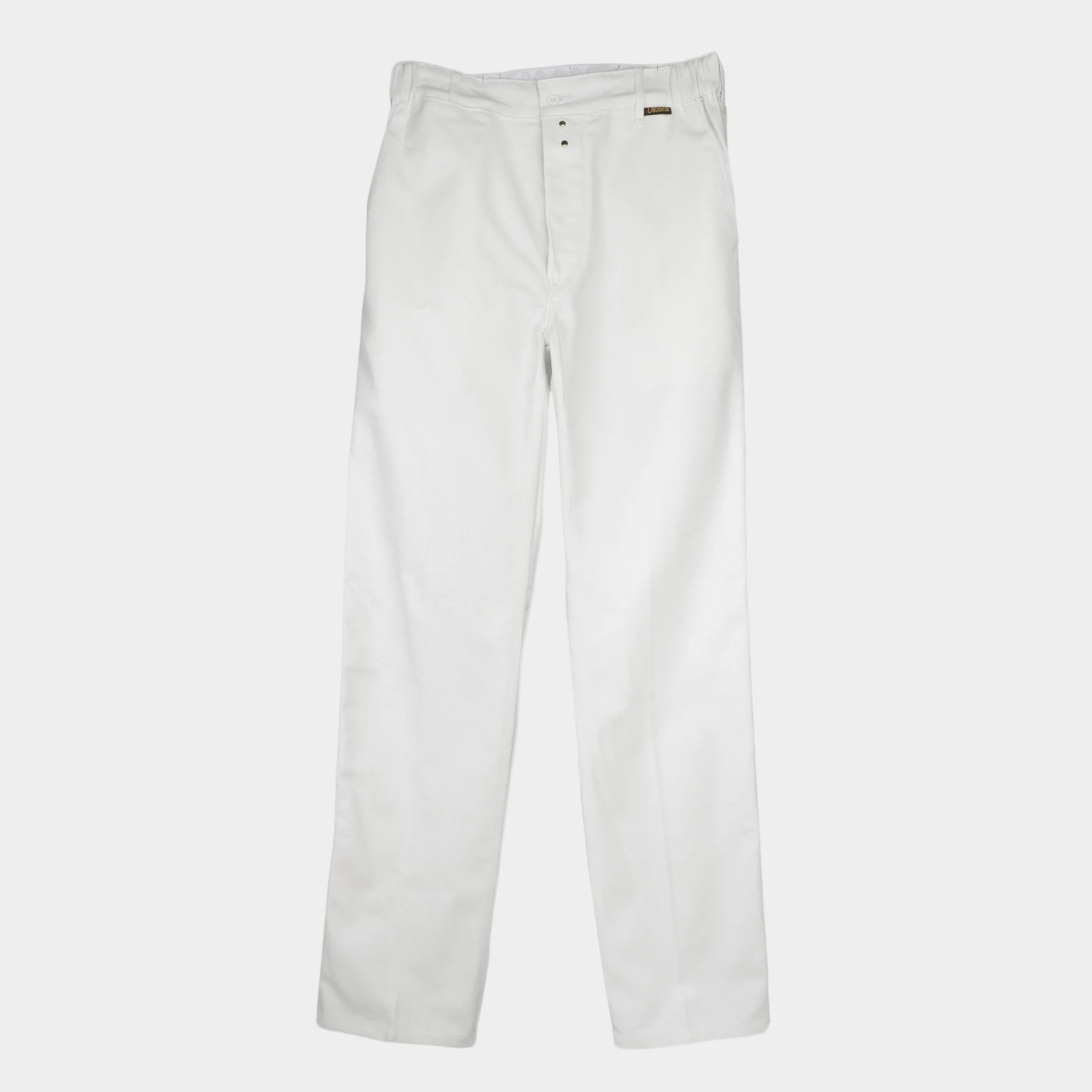 Le Laboureur French Cotton Work Pant in White sold by Gardenheir