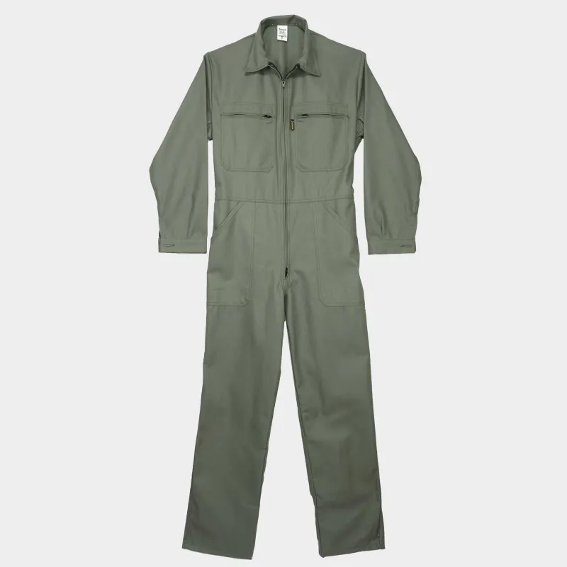 Le Laboureur for Gardenheir French Cotton Blend Coveralls in Olive Green sold by Gardenheir