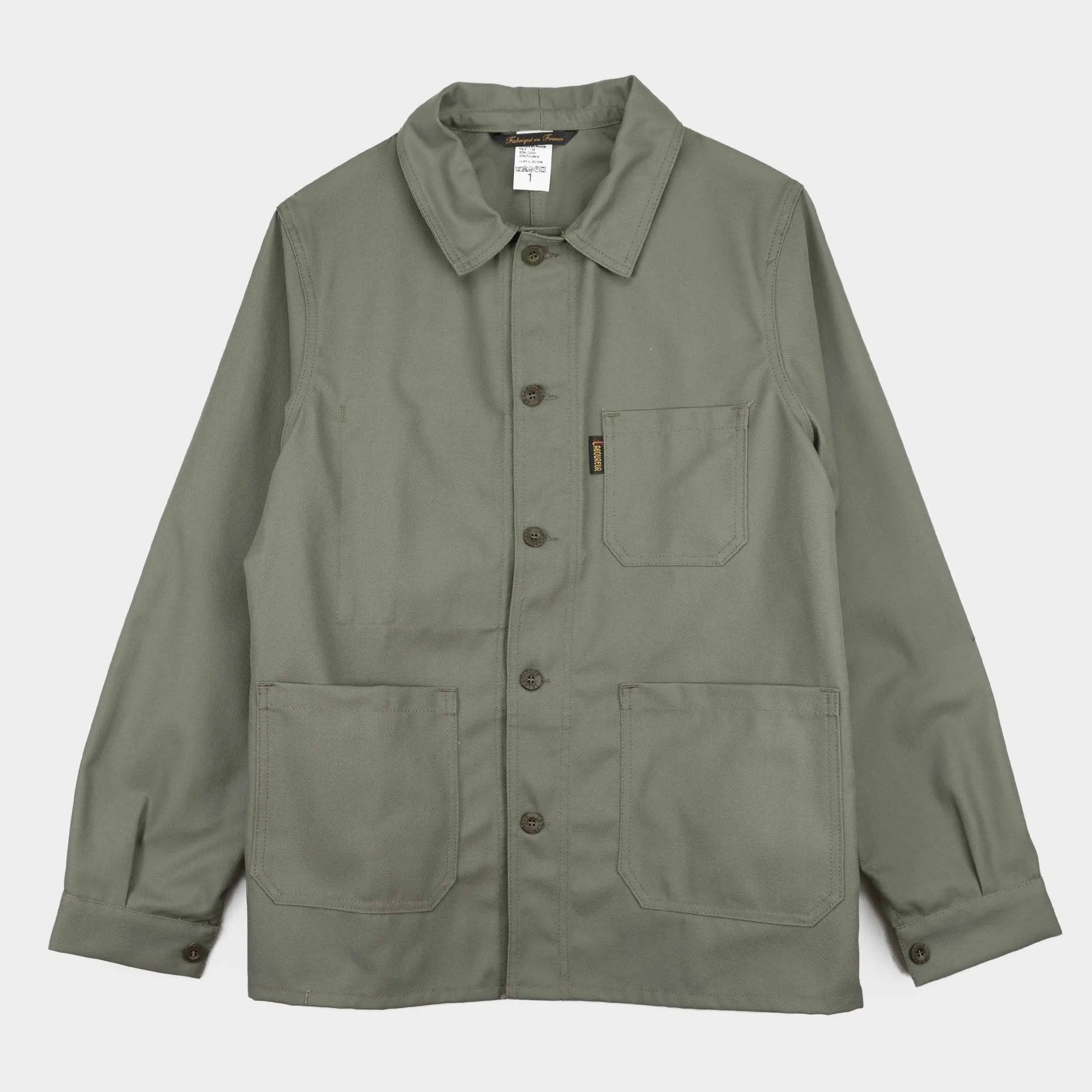 Le Laboureur Work Jacket in Olive Green sold by Gardenheir