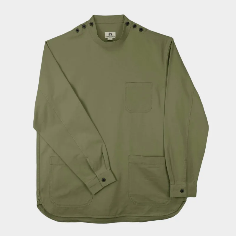 Washed Cotton Drill Gardening Smock in Moss sold by Gardenheir