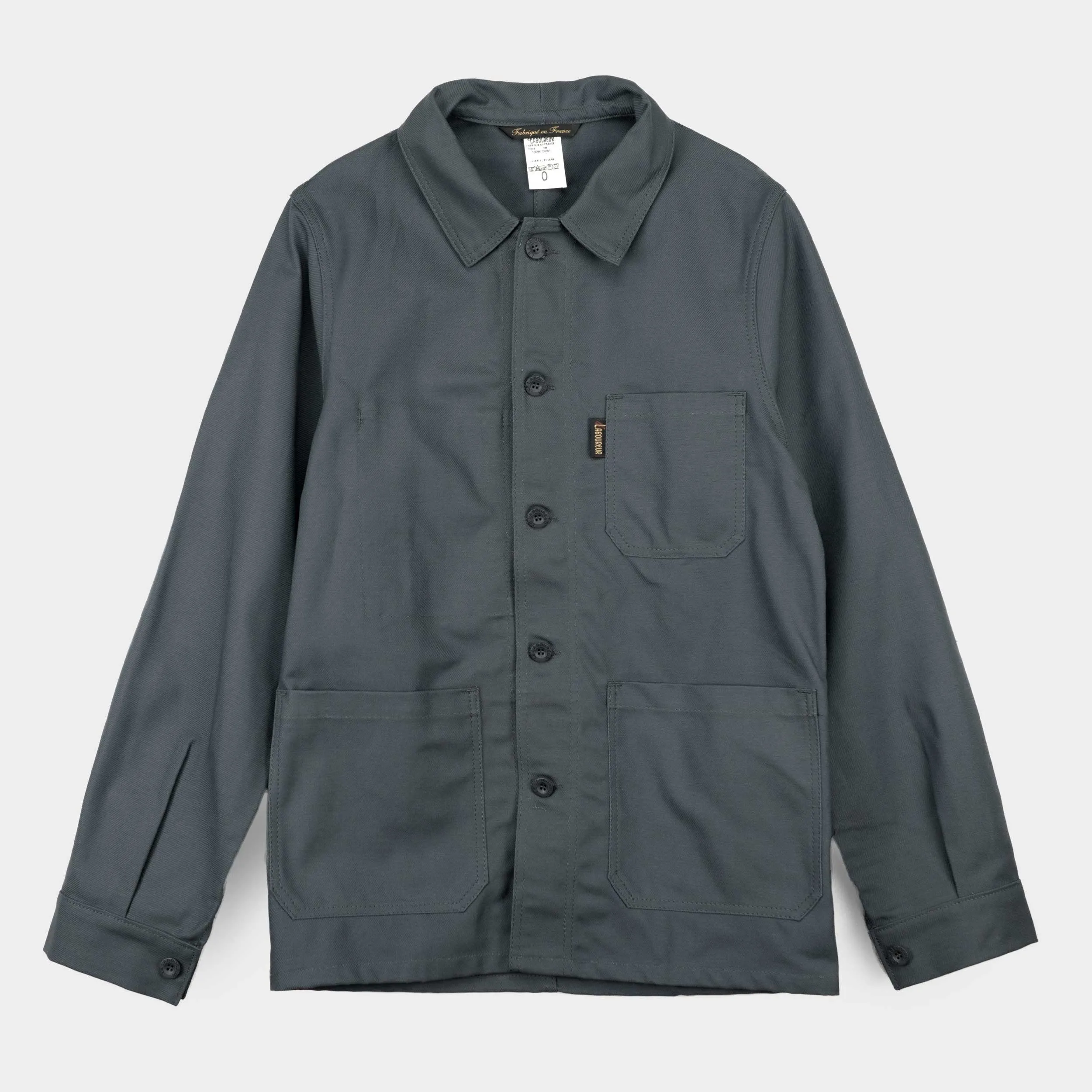Le Laboureur French Cotton Work Jacket in Grey sold by Gardenheir