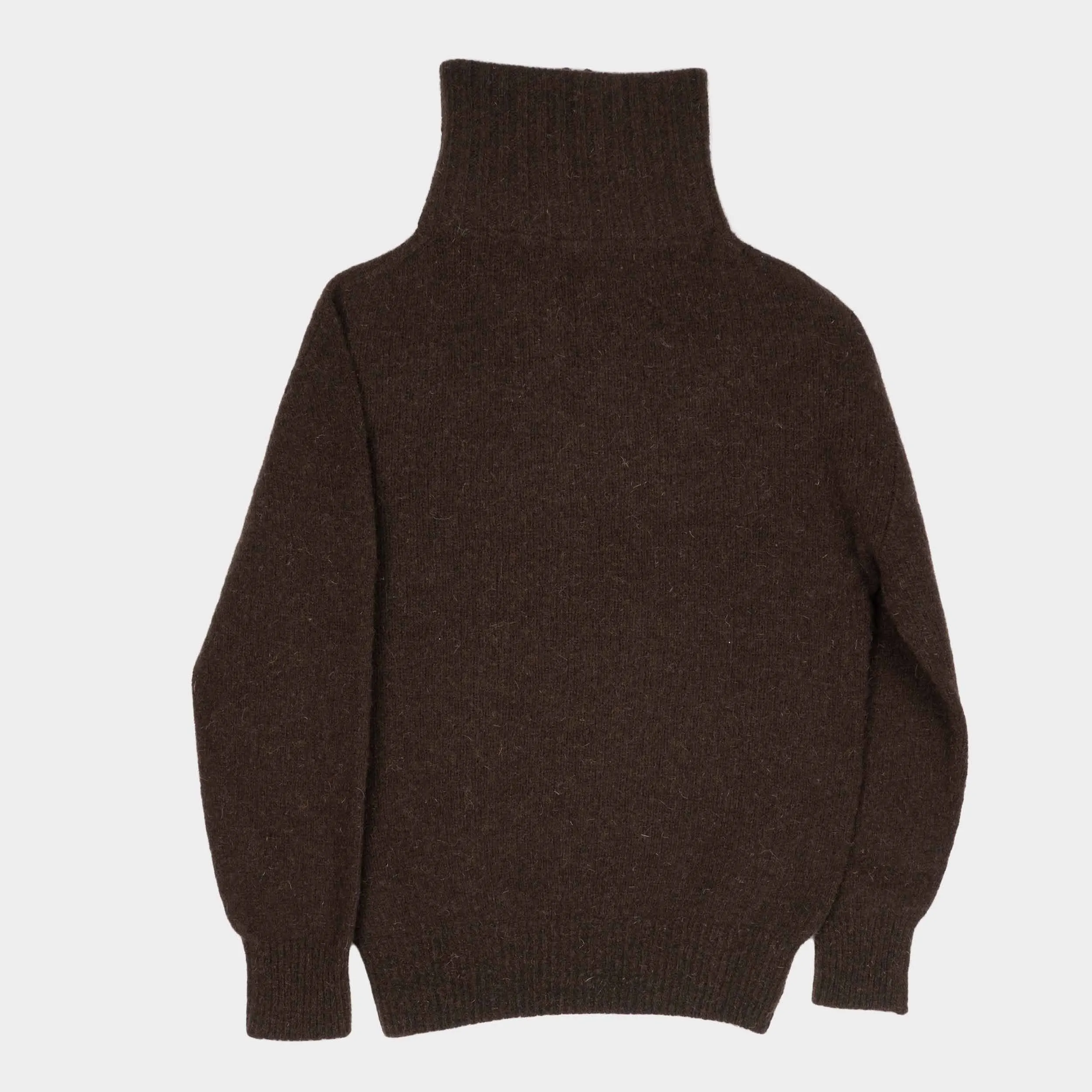 Le Laboureur Recycled Wool Quarter Zip Sweater in Brown sold by Gardenheir product image thumbnail 4