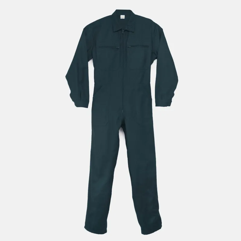 Le Laboureur French Cotton Blend Coveralls in French Green sold by Gardenheir