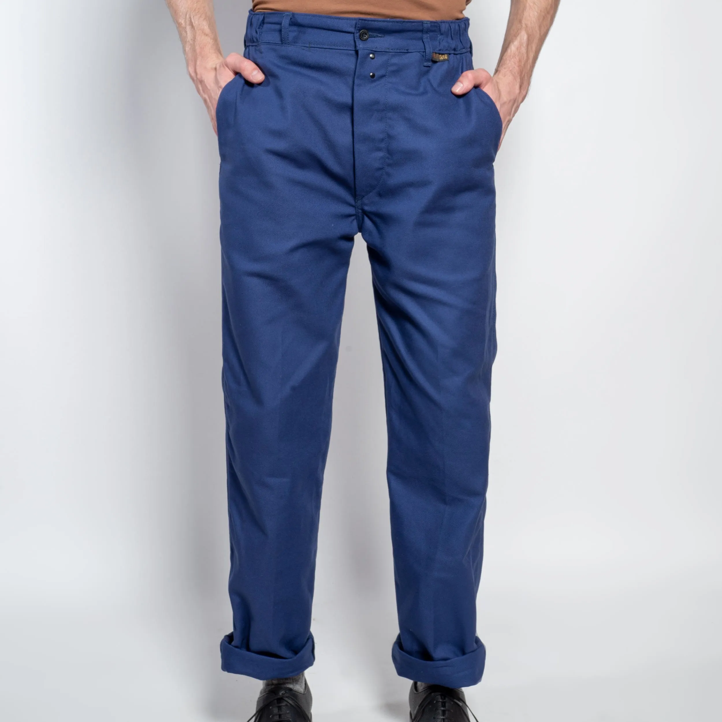 Le Laboureur French Cotton Work Pant in Navy sold by Gardenheir