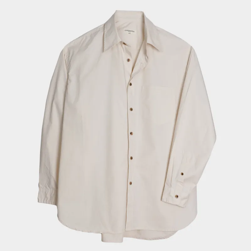 Japanese Typewriter Cotton Gardening Chemise in Porcelain sold by Gardenheir