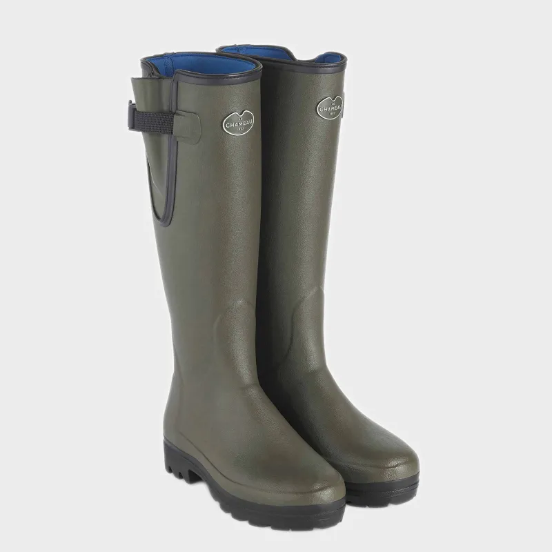 Le Chameau WOMEN'S VIERZONORD NEOPRENE LINED BOOT in Vert Chameau sold by Gardenheir