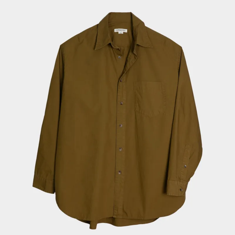 Japanese Typewriter Cotton Gardening Chemise in Scout sold by Gardenheir