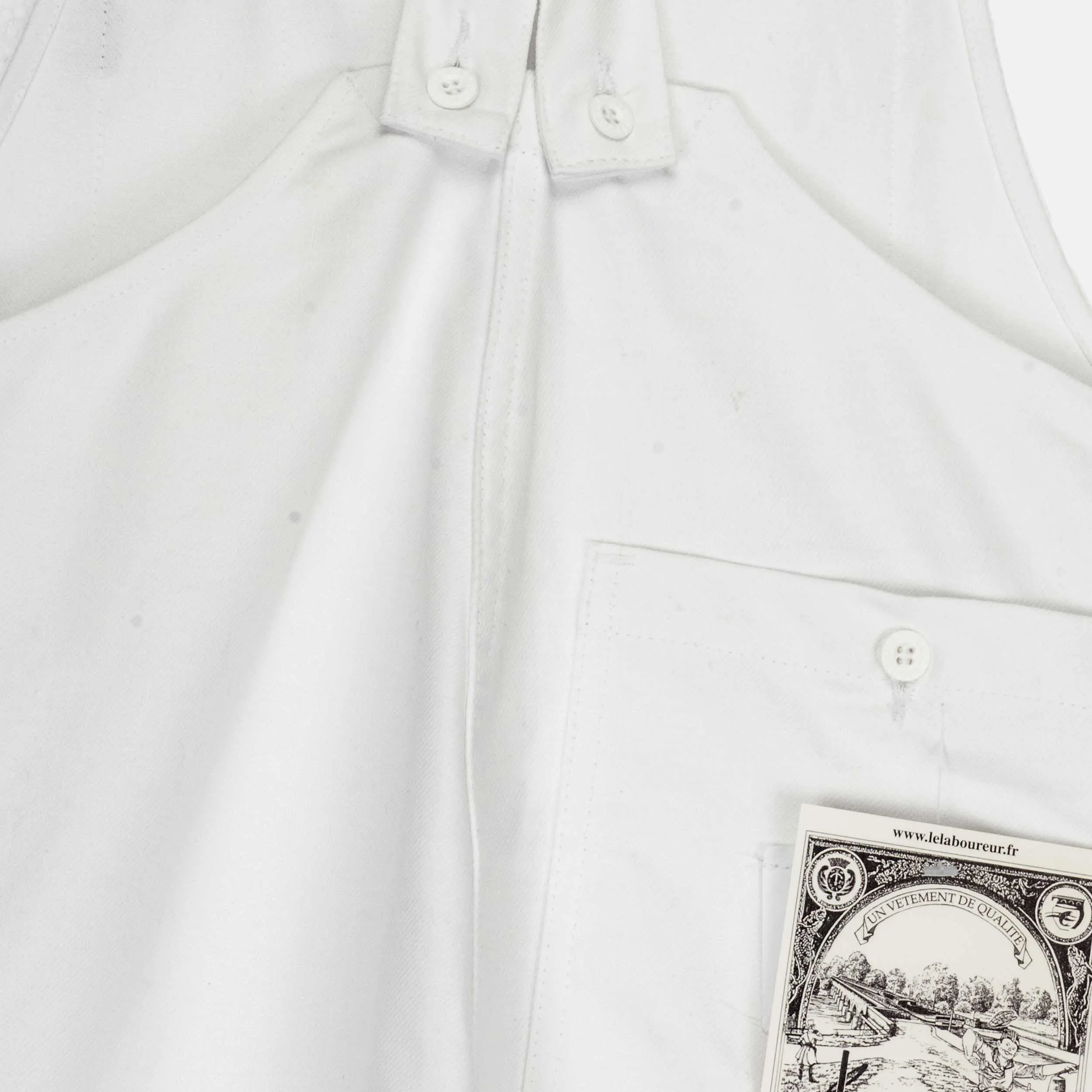 Le Laboureur for Gardenheir White Overalls in French Denim sold by Gardenheir product image thumbnail 2