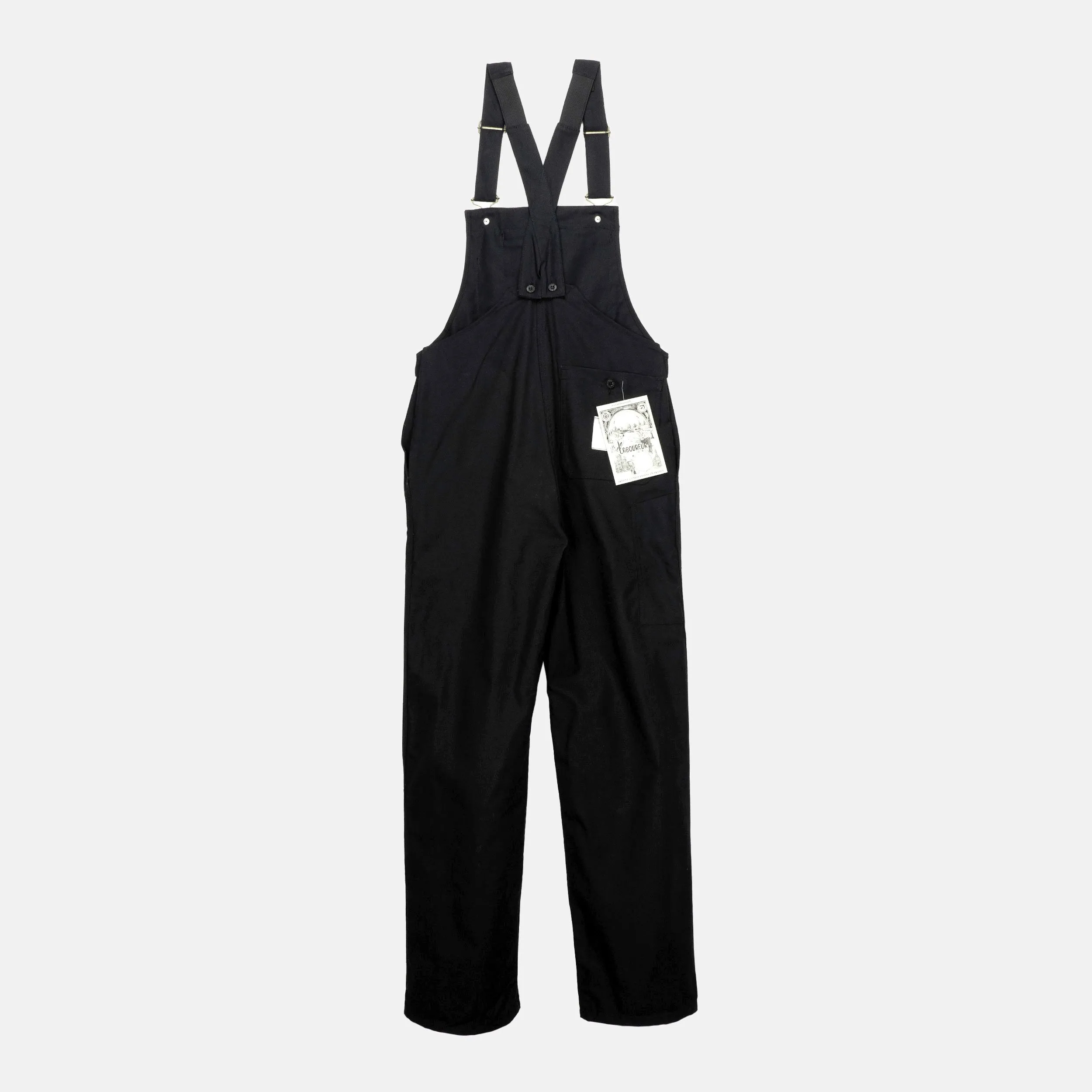 Le Laboureur for Gardenheir Black Overalls in French Denim sold by Gardenheir product image thumbnail 3