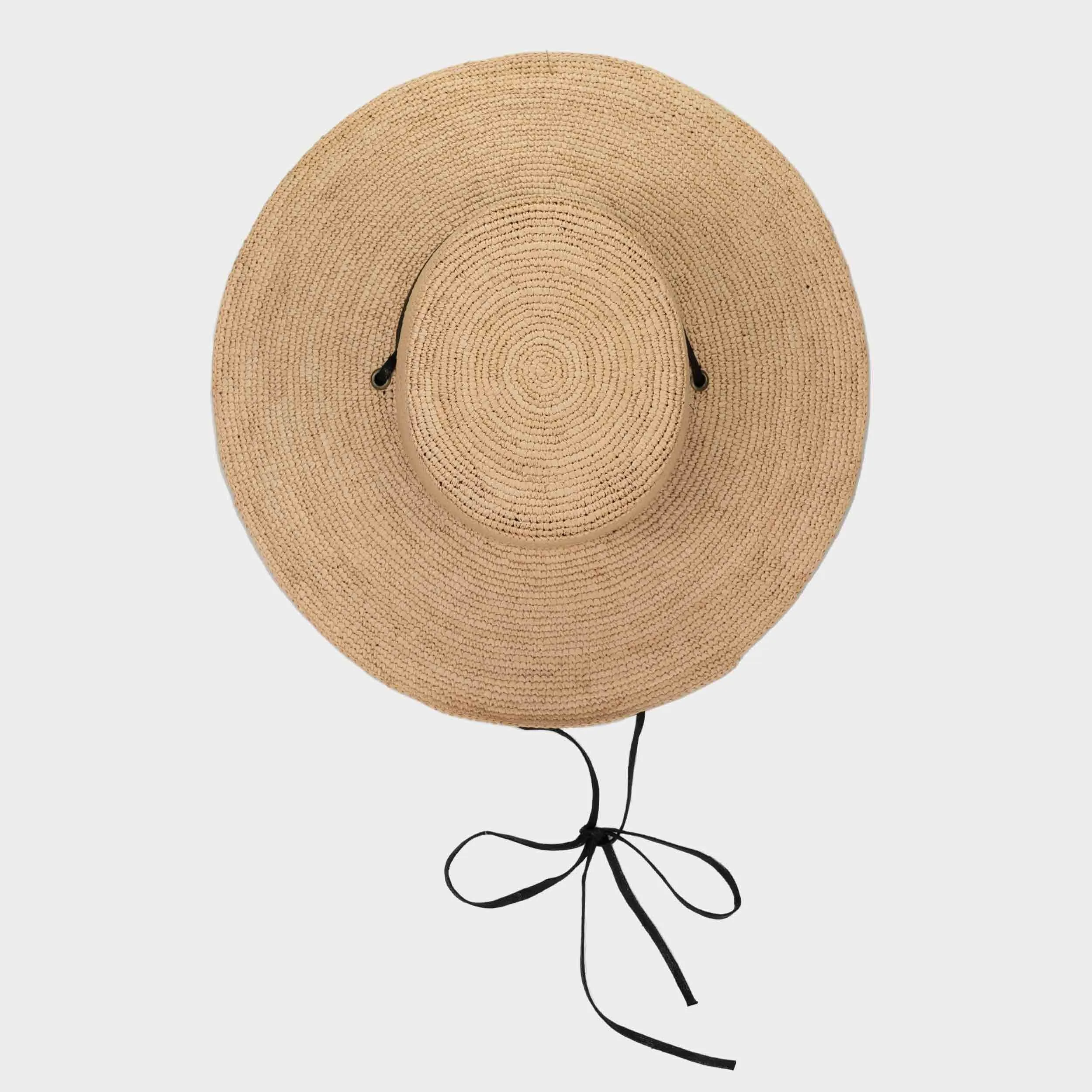 Handwoven Toquilla Straw hat in Natural/ Black sold by Gardenheir