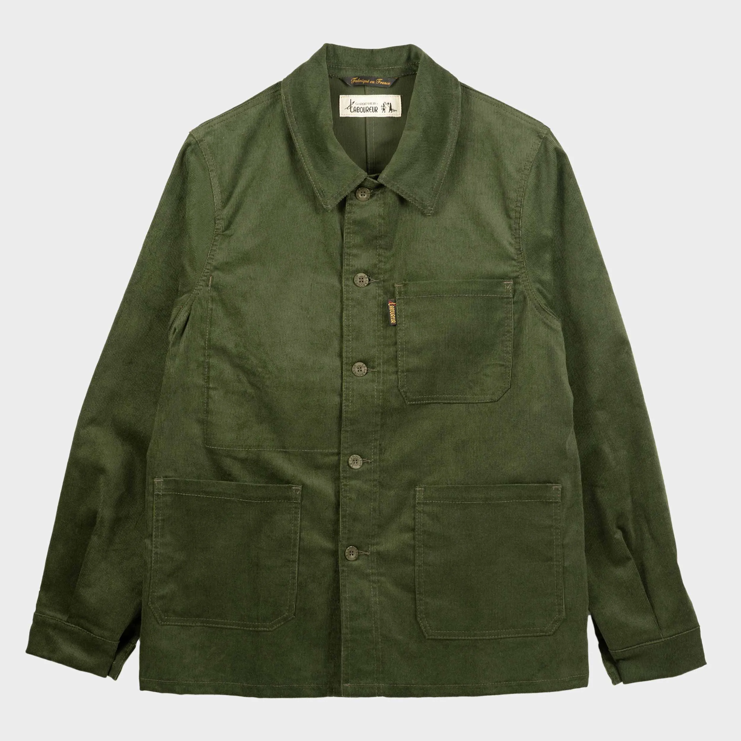 Le Laboureur X Gardenheir Fine Corduroy Work Jacket in Evergreen sold by Gardenheir product image thumbnail 2