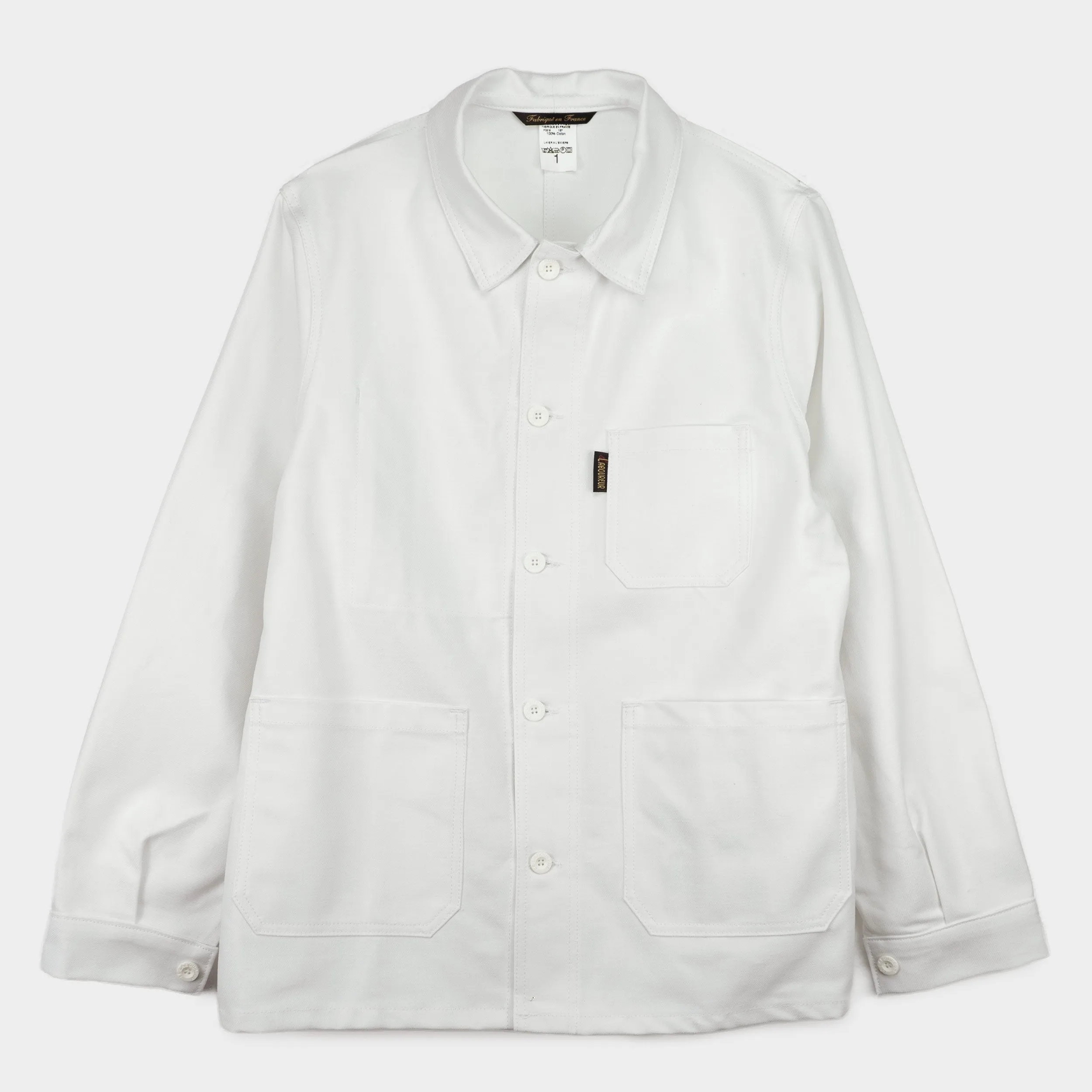 Le Laboureur for Gardenheir French Denim Work Jacket in White sold by Gardenheir