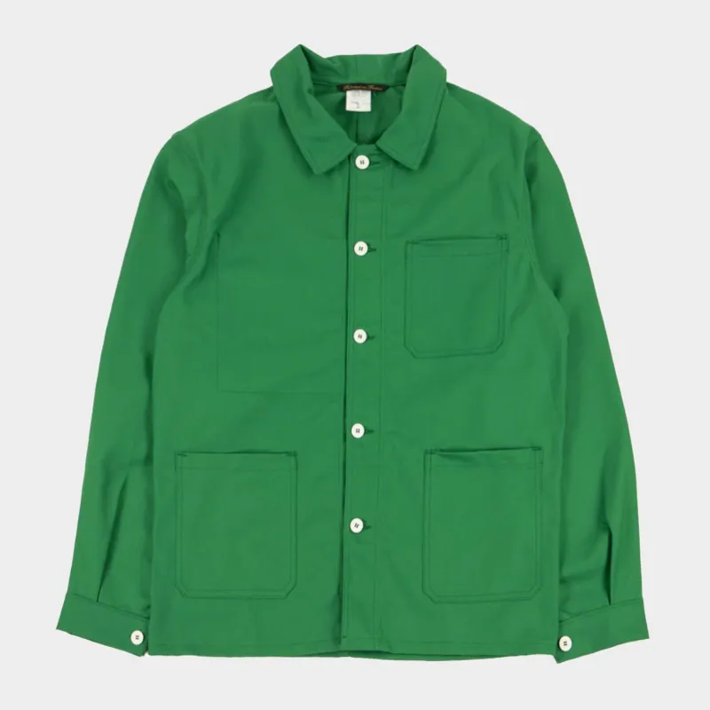 Le Laboureur Work Jacket in Classic Green sold by Gardenheir