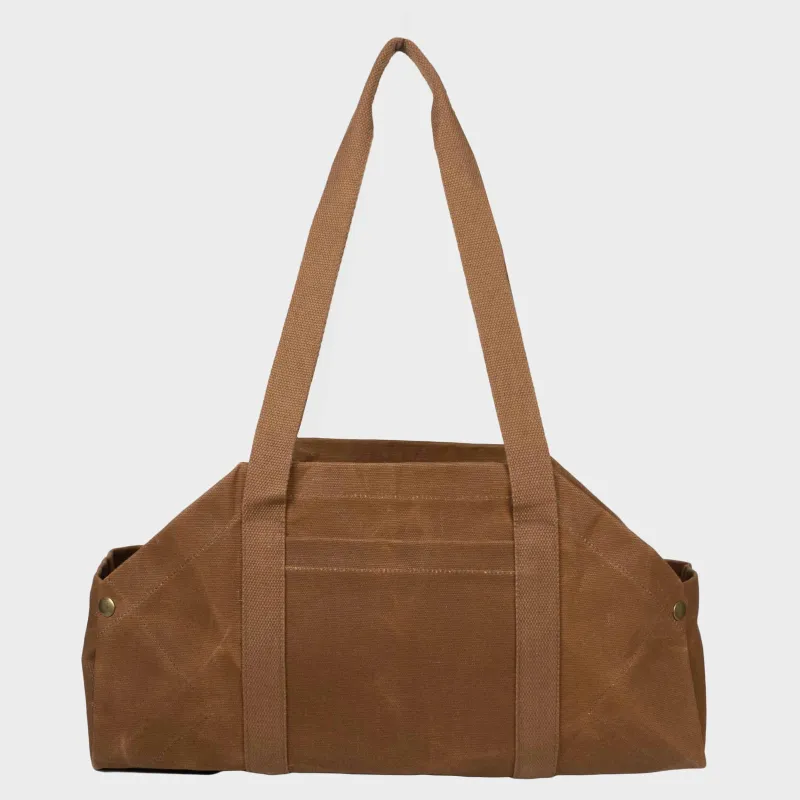 Gardenheir Waxed Canvas Origami Harvesting Trug/Tote in British Tan sold by Gardenheir
