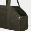 Gardenheir Waxed Canvas Origami Harvesting Trug/Tote in Olive sold by Gardenheir