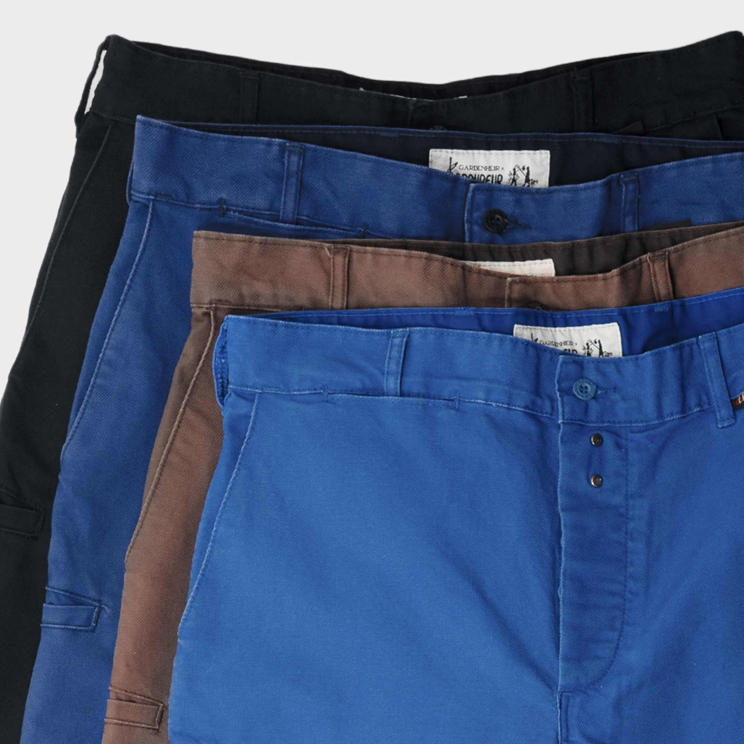 Le Laboureur x Gardenheir French Cotton Farm Pant in Stonewashed Brown sold by Gardenheir product image thumbnail 5