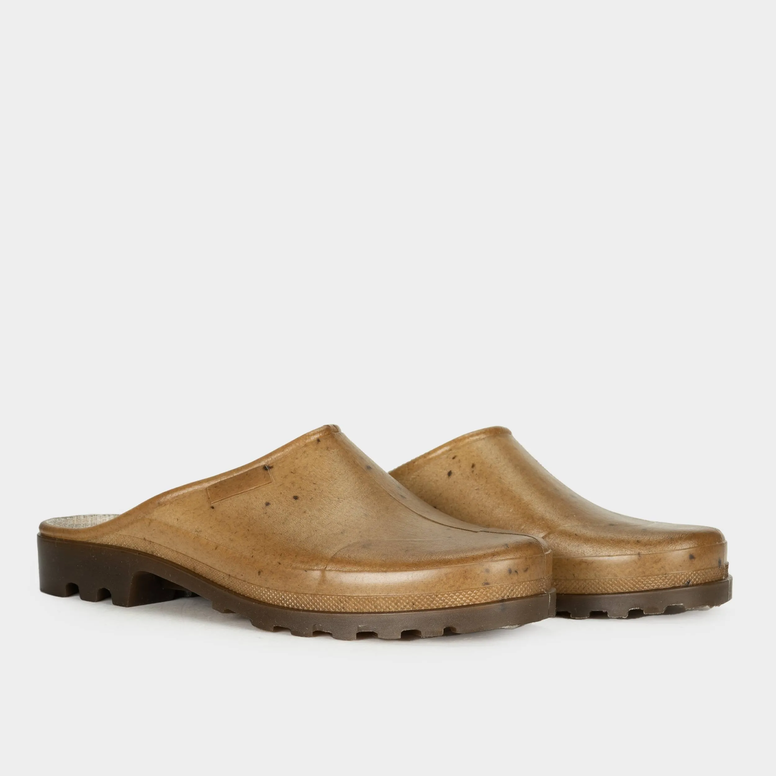 French Recycled Hemp Mules in Sepia sold by Gardenheir