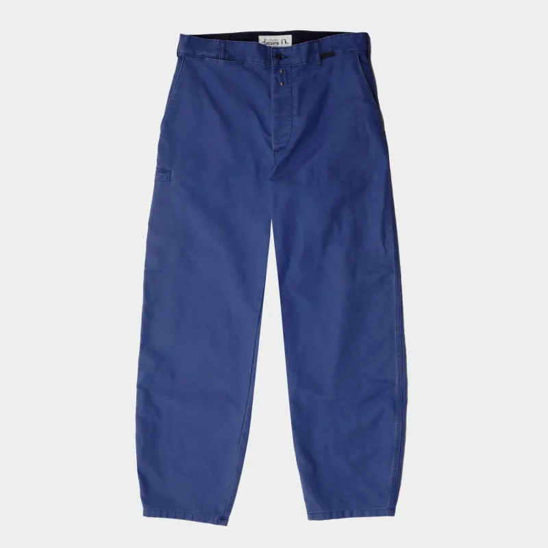 Le Laboureur x Gardenheir French Cotton Farm Pant in Stonewashed Navy sold by Gardenheir