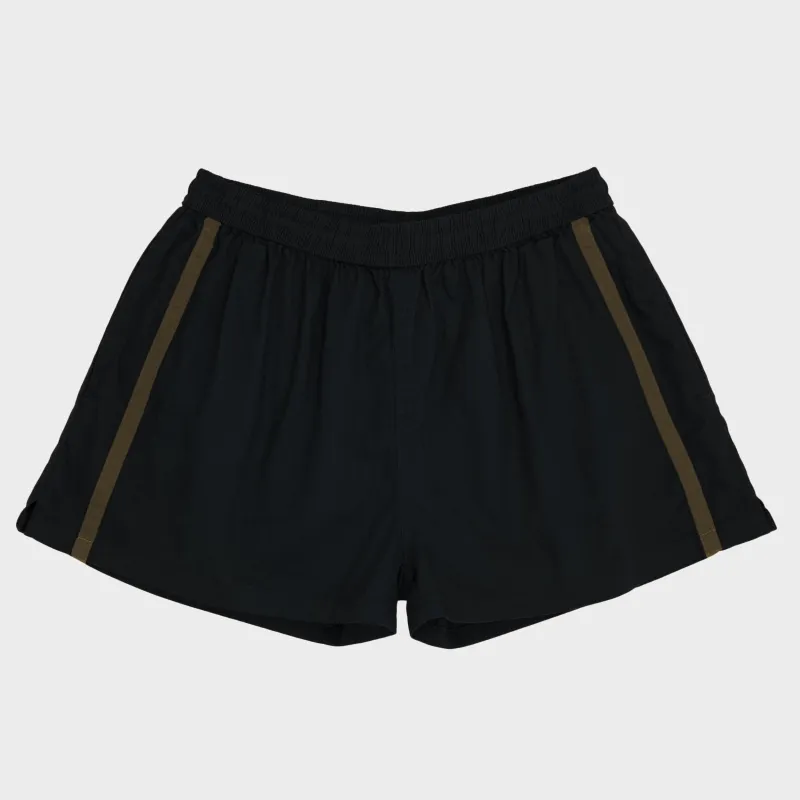 Le Laboureur French Cotton Easy Short in Black sold by Gardenheir