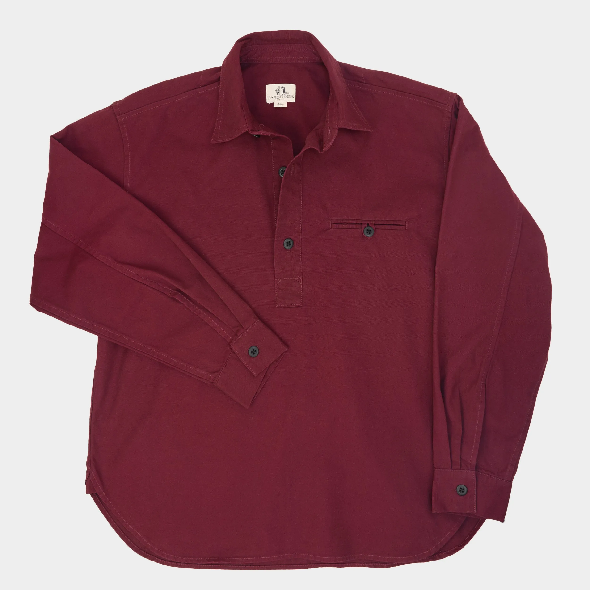 Washed Cotton Gardening Smock No. 2 in Beet sold by Gardenheir