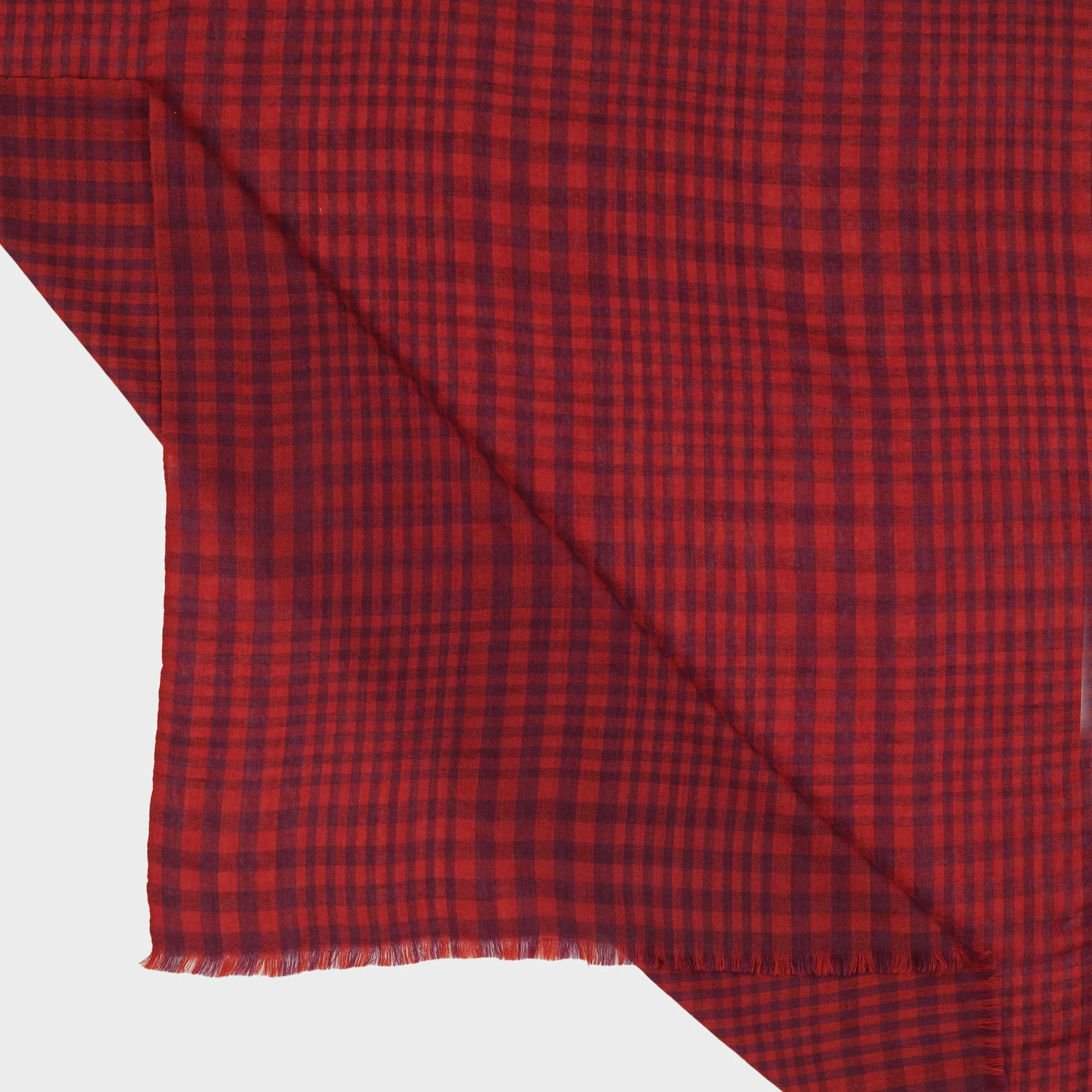 Himalayan Cashmere Hand Spun Oversized Kerchief Scarf in Plaid sold by Gardenheir product image thumbnail 3