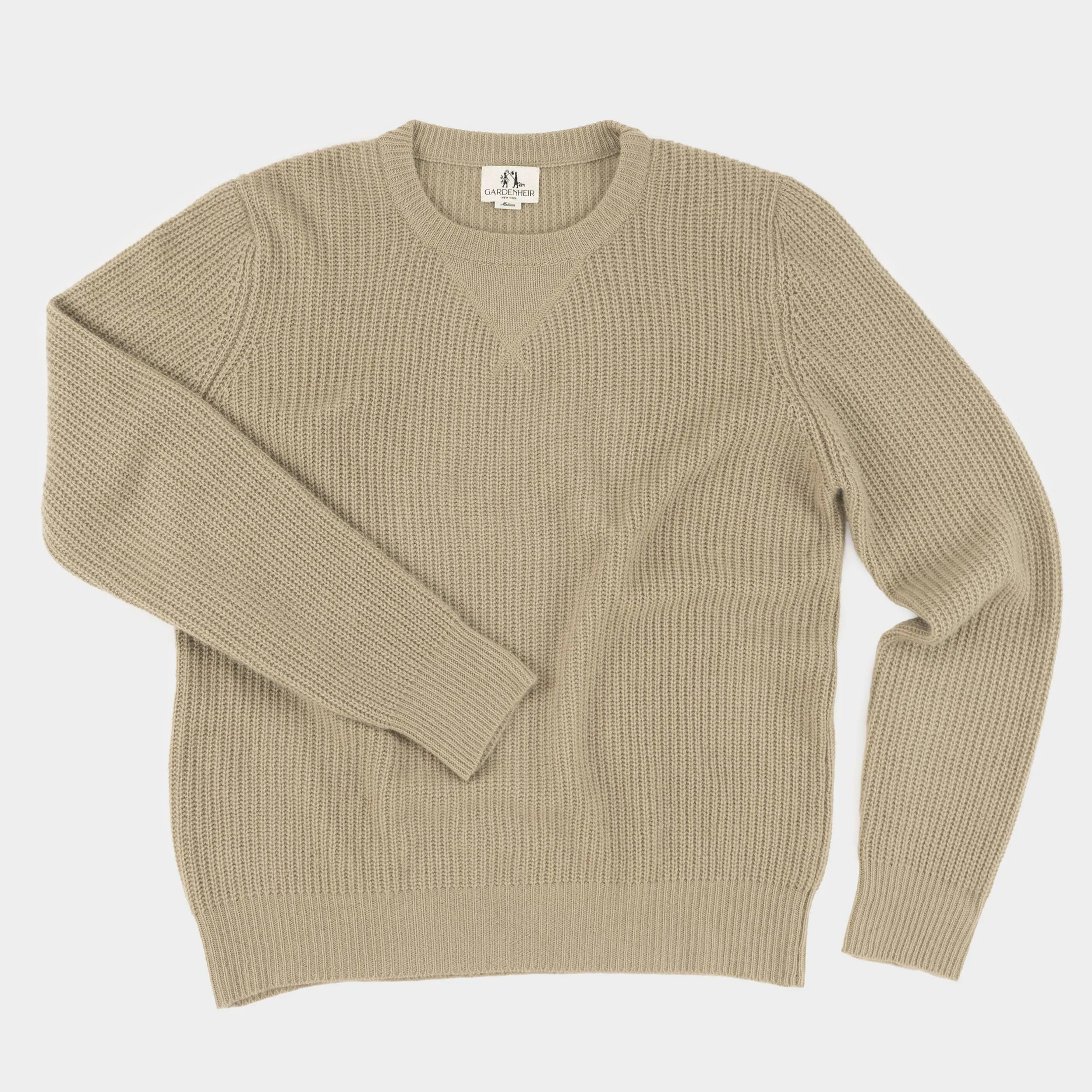 Himalayan Cashmere Shaker Stitch Crewneck Sweater sold by Gardenheir product image thumbnail 2