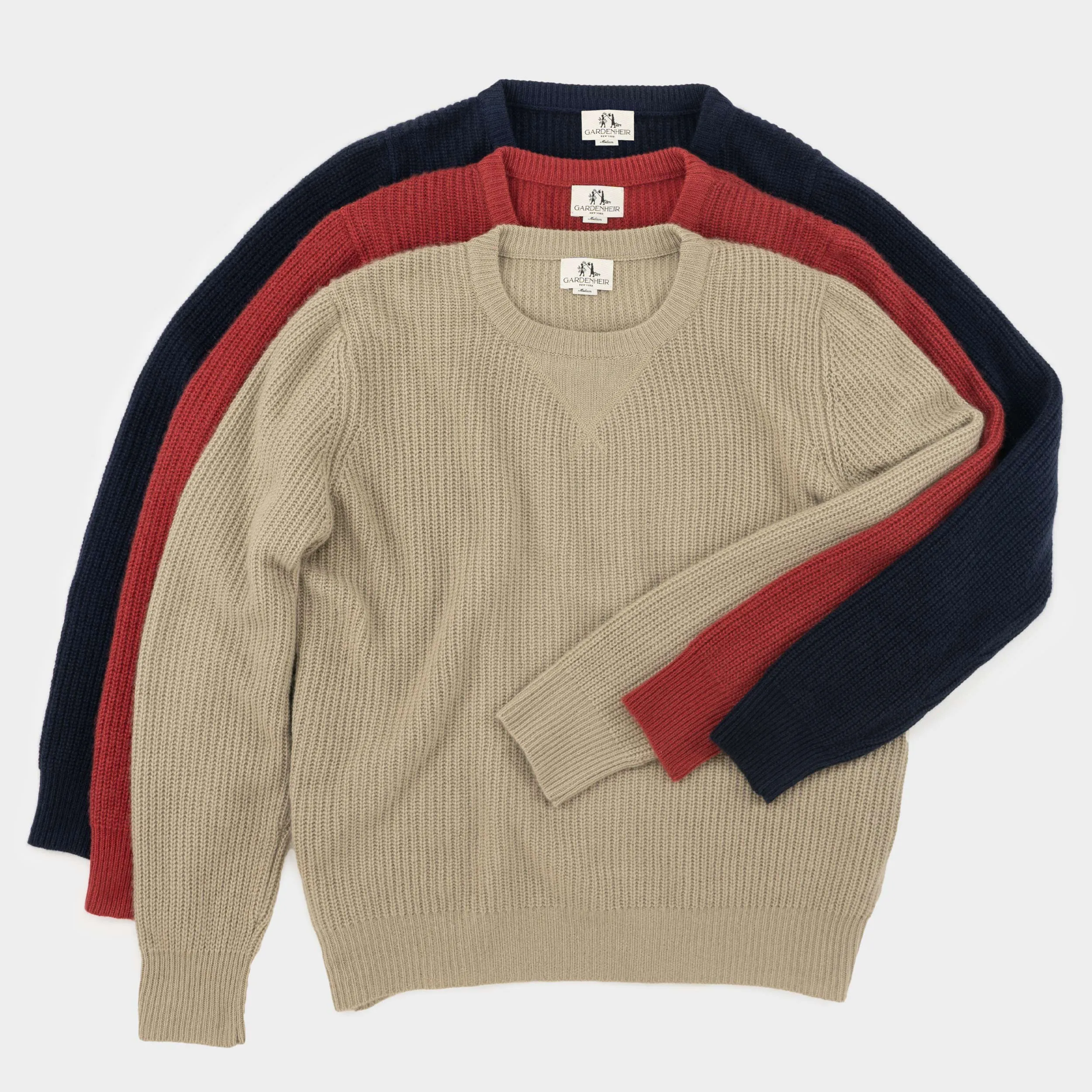 Himalayan Cashmere Shaker Stitch Crewneck Sweater sold by Gardenheir