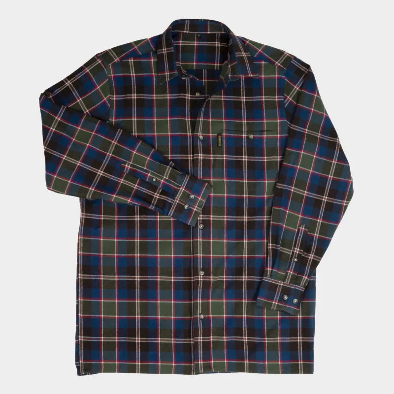 Le Laboureur French Flannel Long Work Shirt in Multi sold by Gardenheir