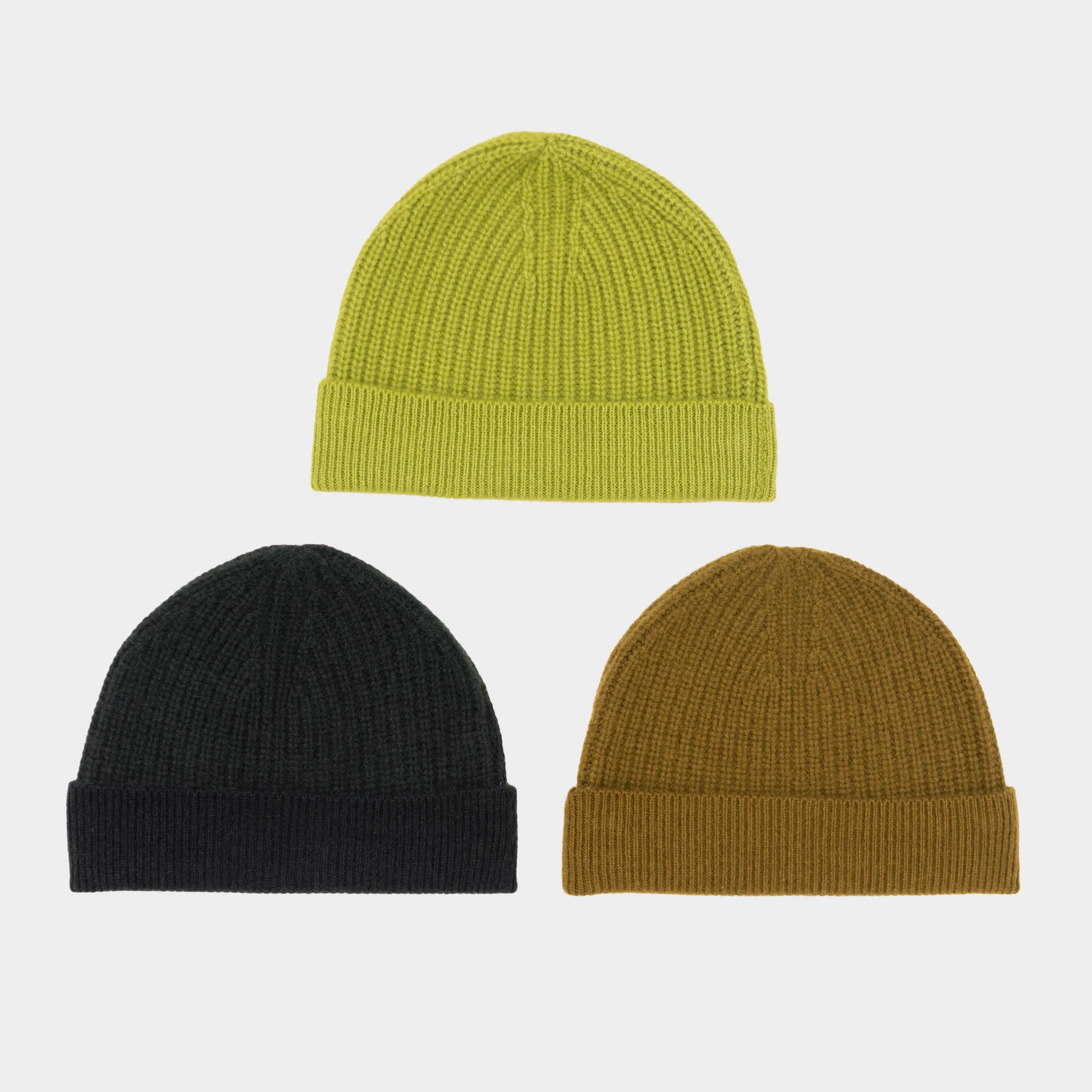 Himalayan Cashmere Fisherman Ribbed Beanie - Arboretum Palette sold by Gardenheir product image thumbnail 2