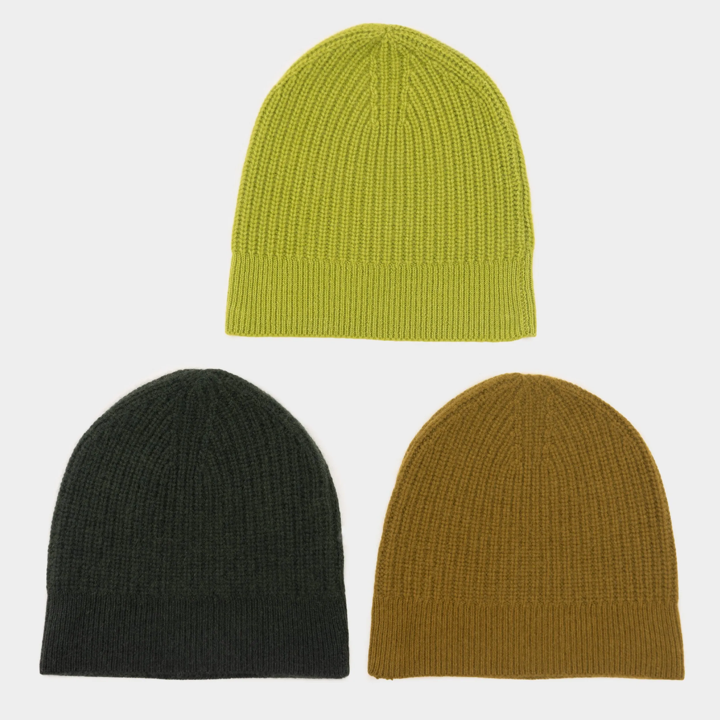 Himalayan Cashmere Fisherman Ribbed Beanie - Arboretum Palette sold by Gardenheir product image thumbnail 3