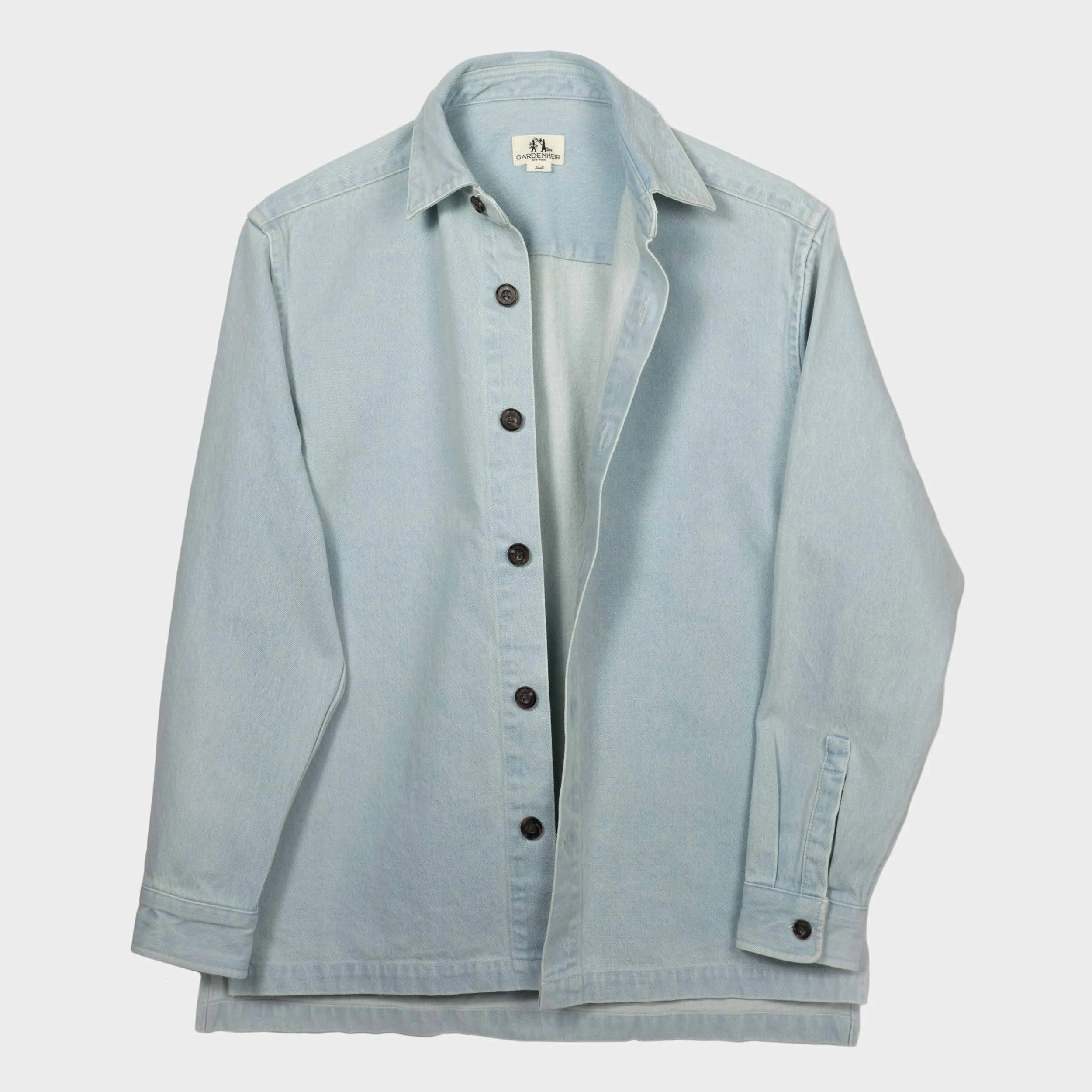 Japanese Denim Overshirt with Pockets in Light Denim sold by Gardenheir product image thumbnail 2
