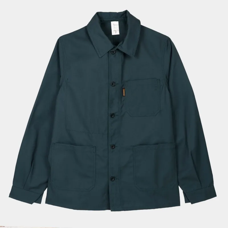 Le Laboureur Work Jacket in French Green sold by Gardenheir