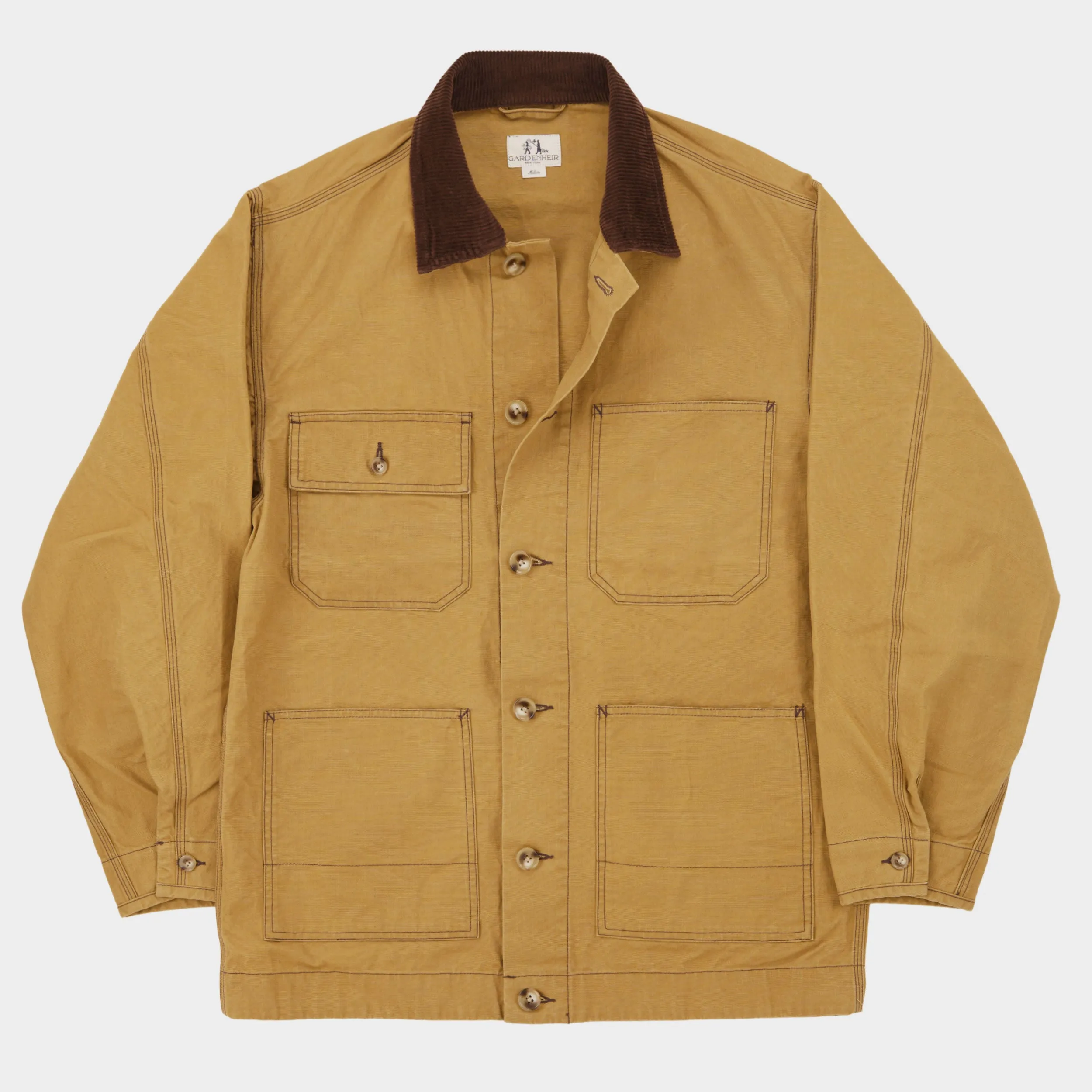Waxed Cotton Canvas Barn Jacket in Hay sold by Gardenheir product image thumbnail 2