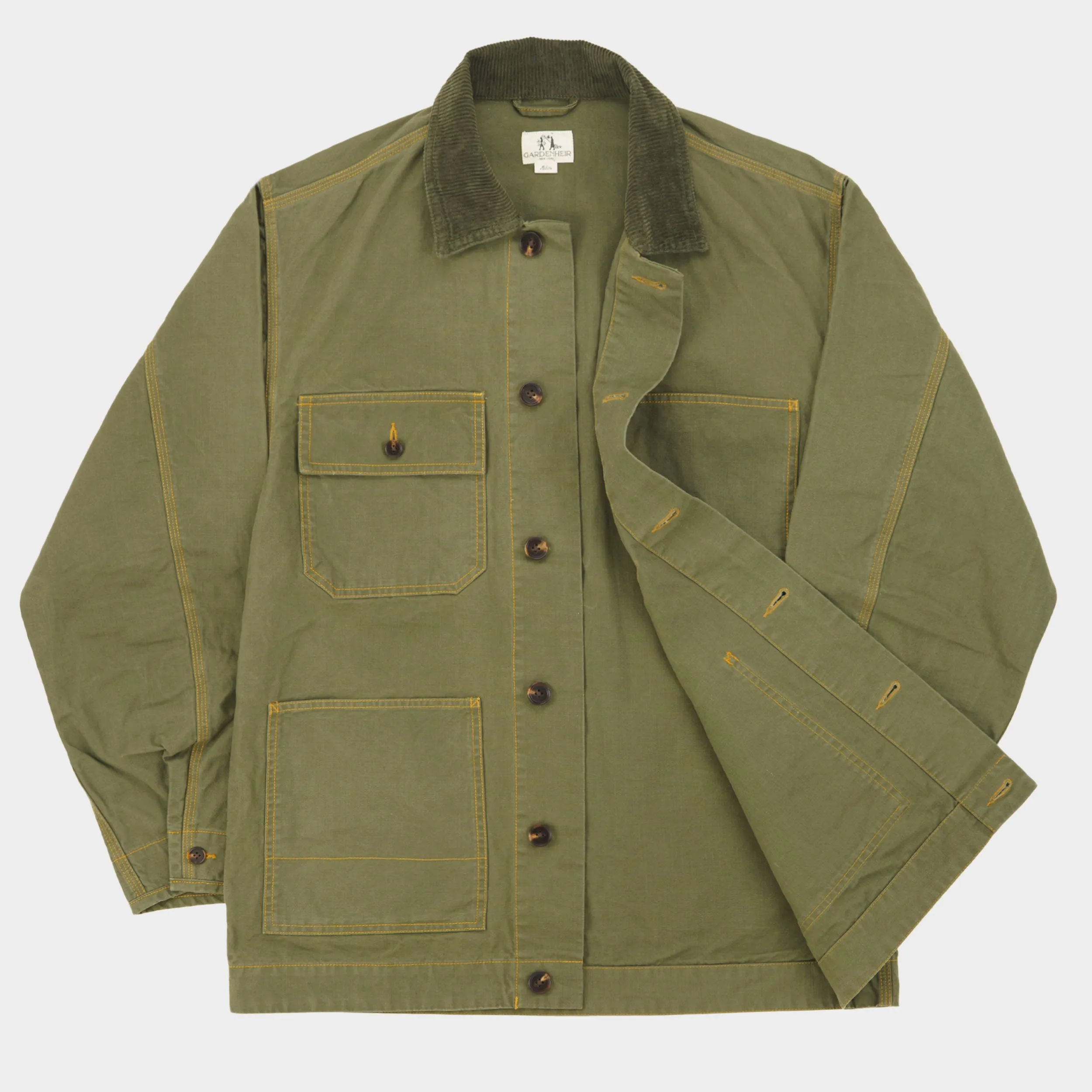 Waxed Cotton Canvas Barn Jacket in Moss sold by Gardenheir