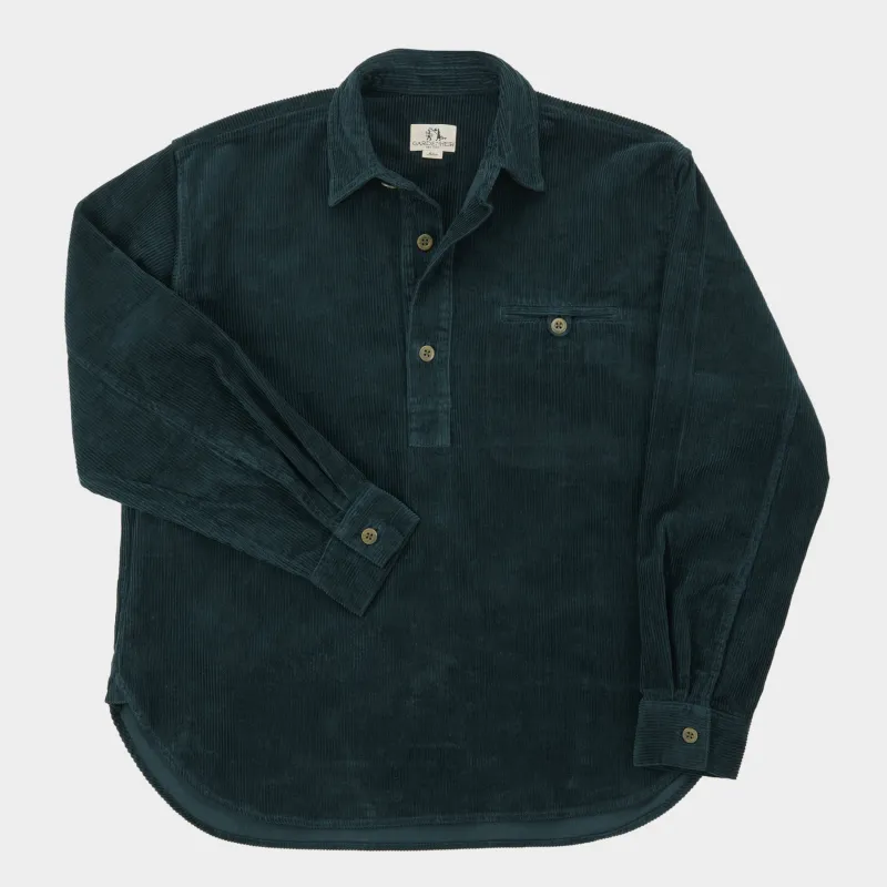 Japanese Cotton Corduroy Gardening Smock No. 2 in Lagoon sold by Gardenheir