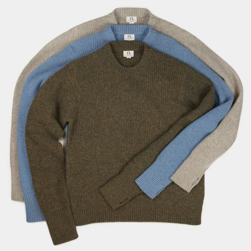 Merino Wool Ridge Knit Sweater with Thumb Holes sold by Gardenheir