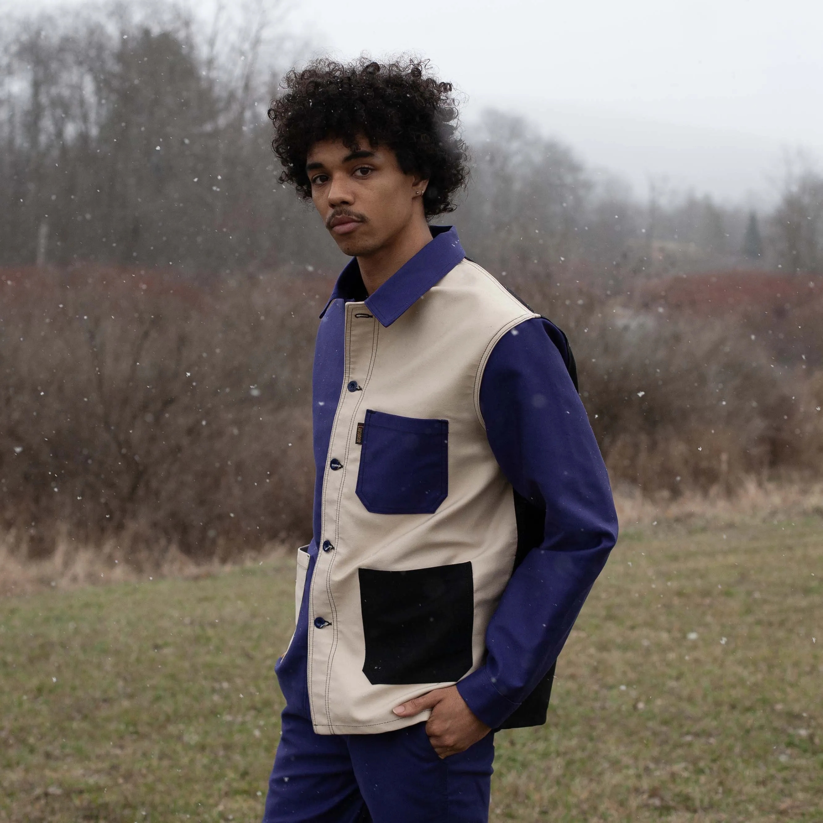 Le Laboureur x Le Minor Moleskin Patchwork Jacket sold by Gardenheir product image thumbnail 2