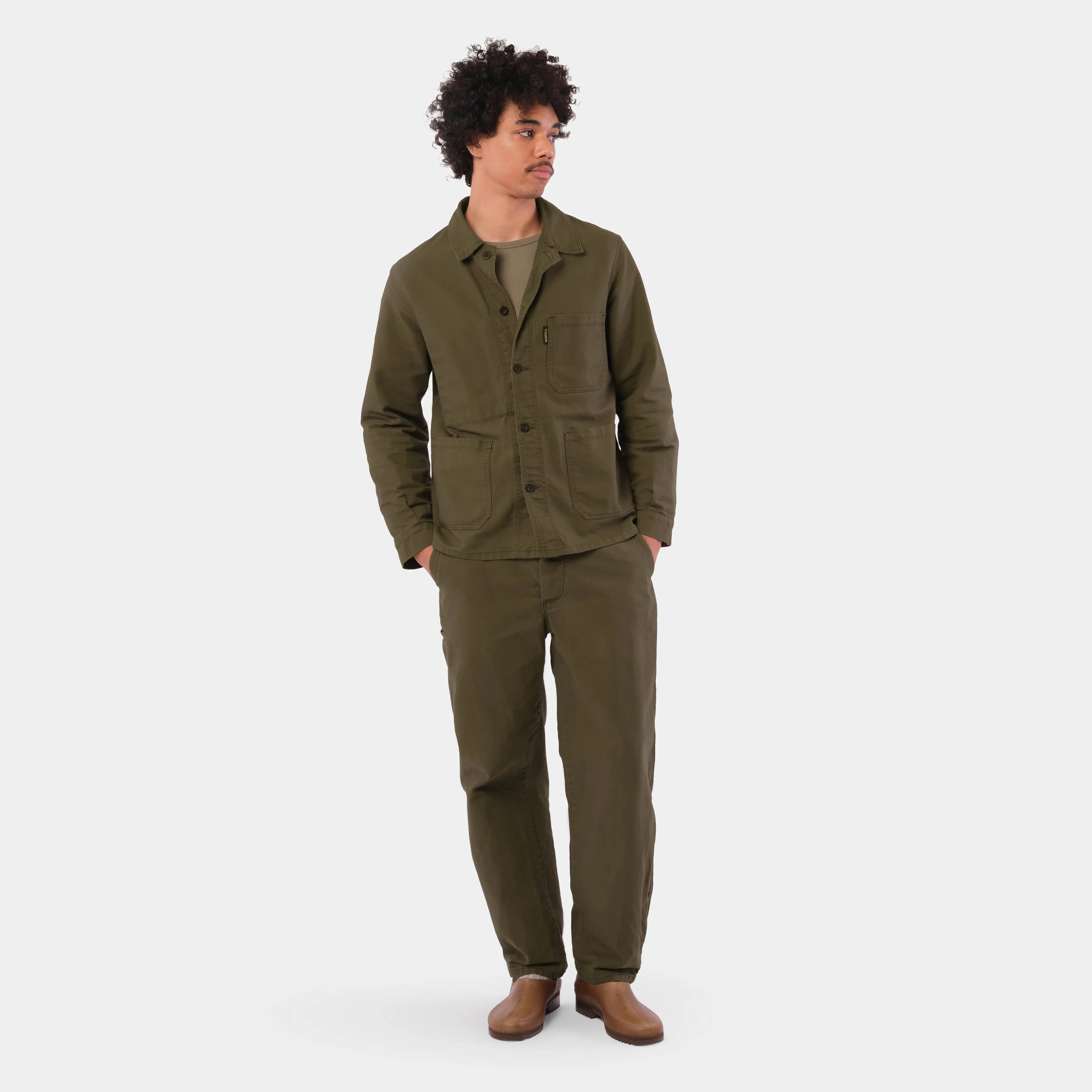 Le Laboureur x Gardenheir French Cotton Work Jacket in Stonewashed Olive sold by Gardenheir product image thumbnail 2