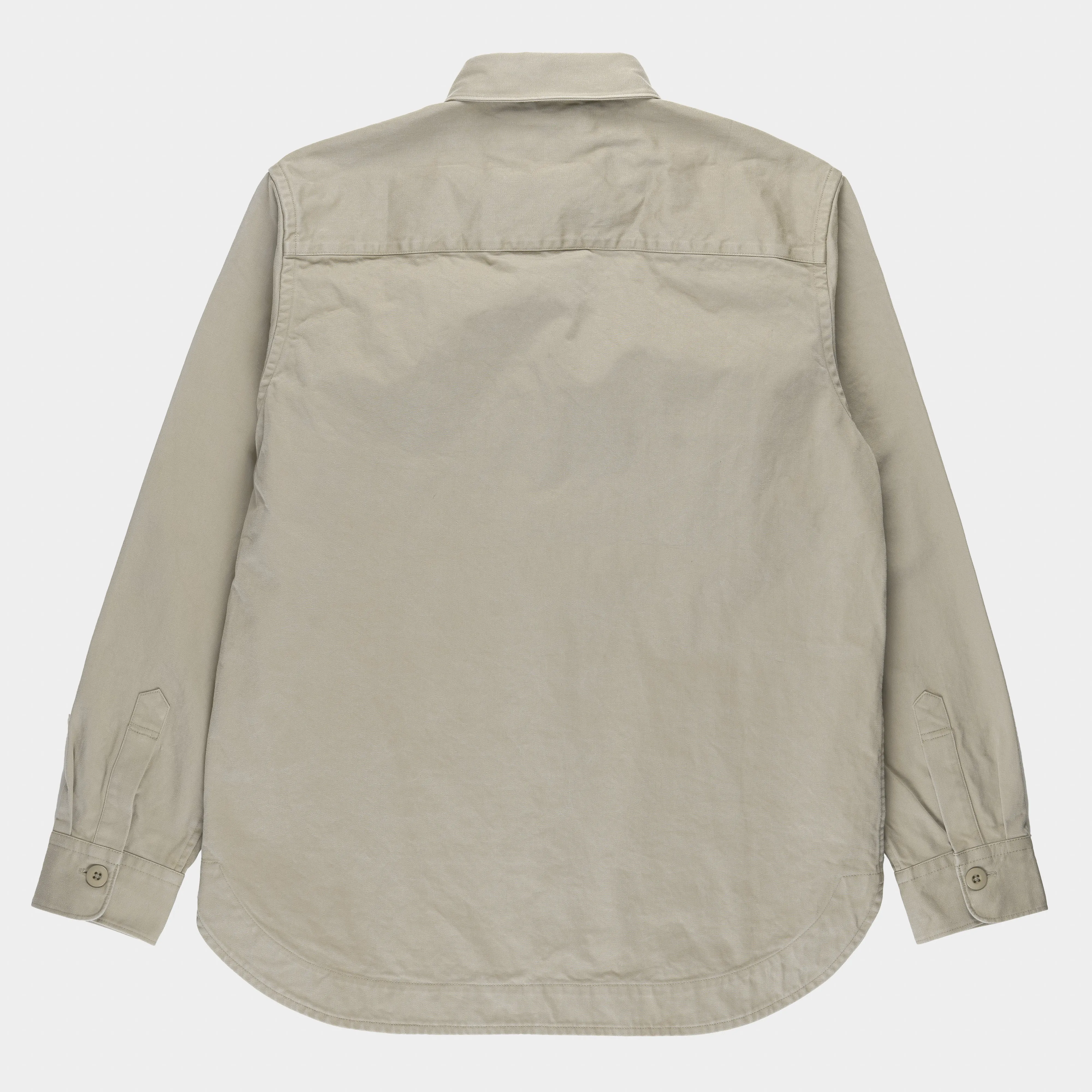 Organic Cotton Moleskin Chore Shirt in Stonewashed Khaki sold by Gardenheir product image thumbnail 2