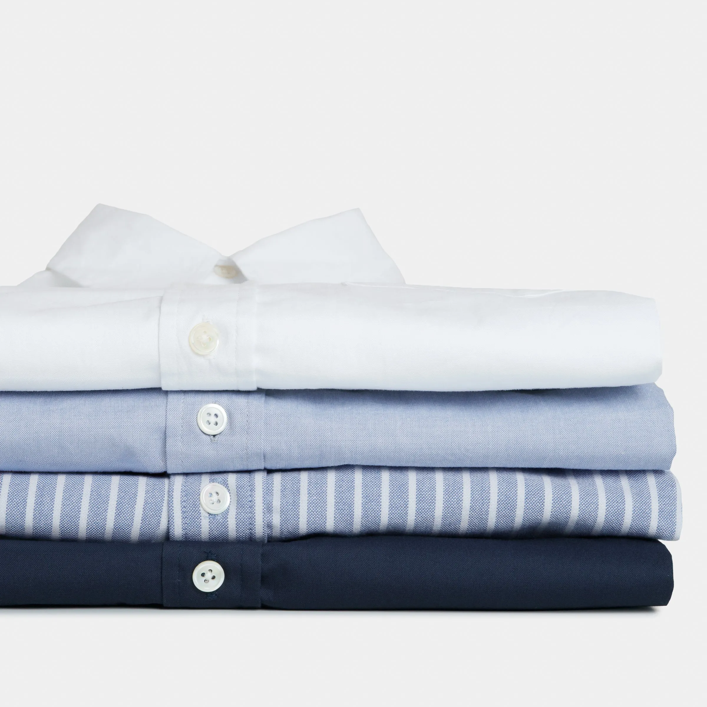 Cotton Oxford Long Gardening Chemise in Blue Stripe sold by Gardenheir product image thumbnail 4