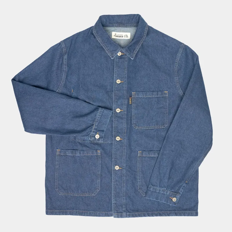 Le Laboureur x Gardenheir Stonewashed Work Jacket in Light Denim made by Gardenheir