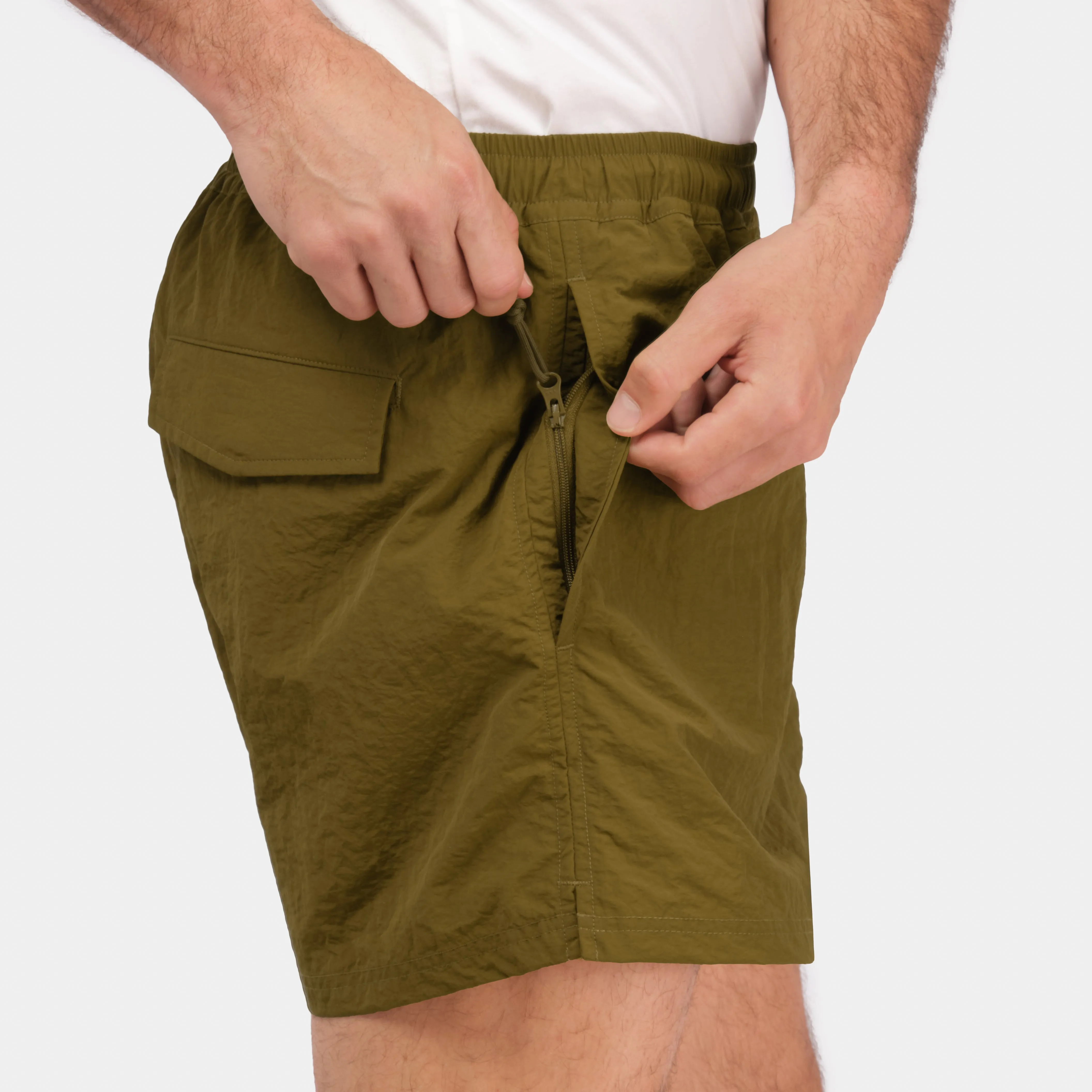Crinkle Sport Short in Kelp sold by Gardenheir product image thumbnail 5
