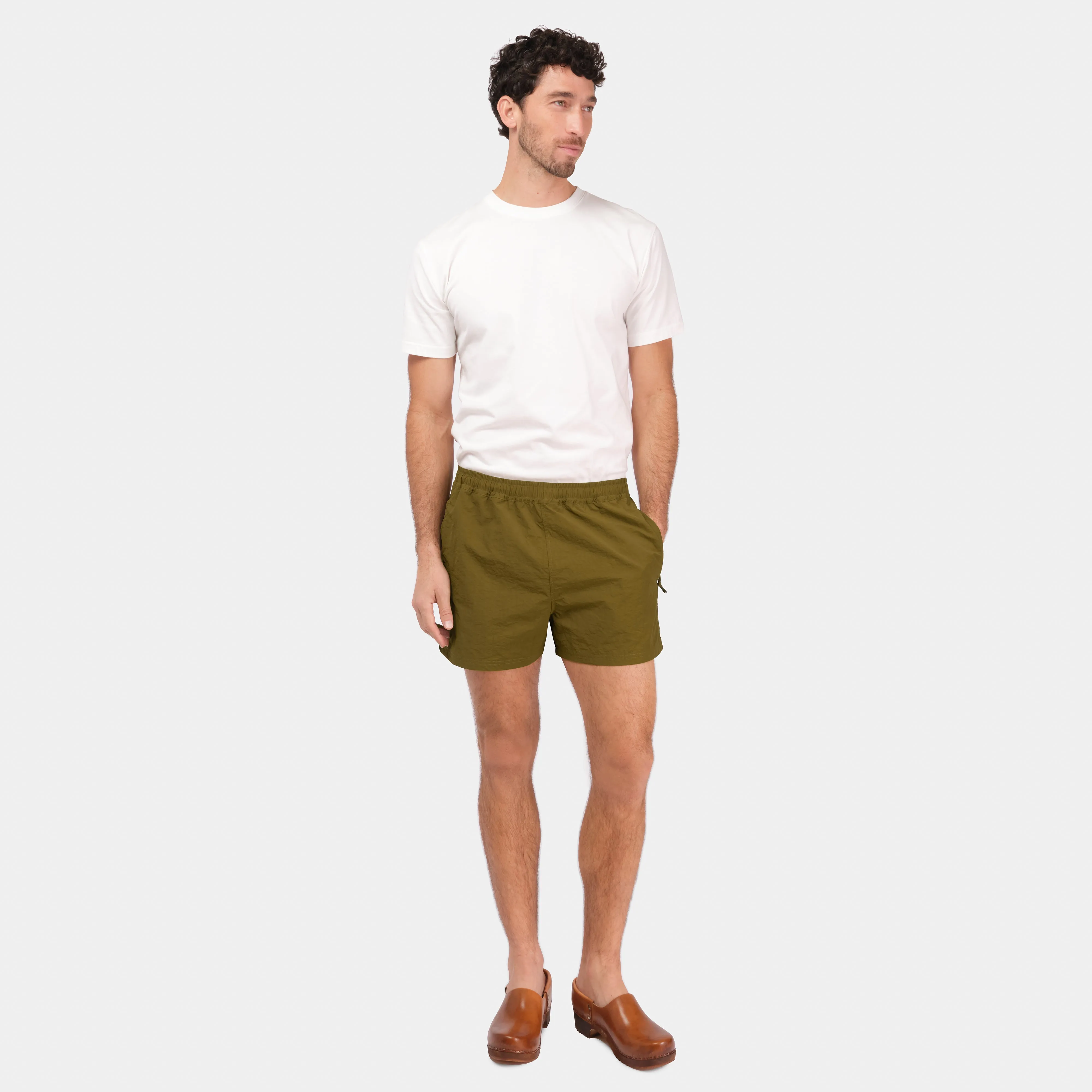 Crinkle Sport Short in Kelp sold by Gardenheir product image thumbnail 3